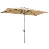 Sonnenschirm Tunis BHT: 150x250x270 cm Naturfarben - Anthrazit/Naturfarben, Basics, Textil/Metall (150/250/270cm) - Schneider