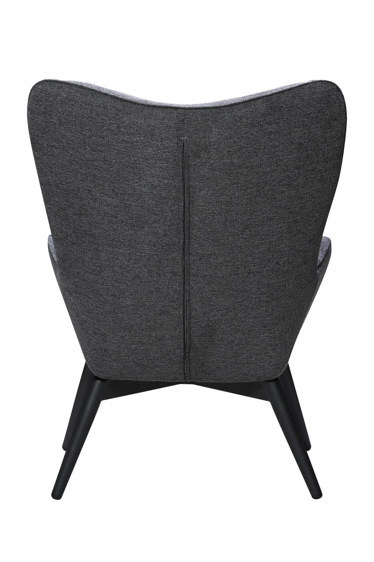 Sessel Dunkelgrau B: 80 Cm - Dunkelgrau/Schwarz, MODERN, Textil (80/92/99cm) - Livetastic