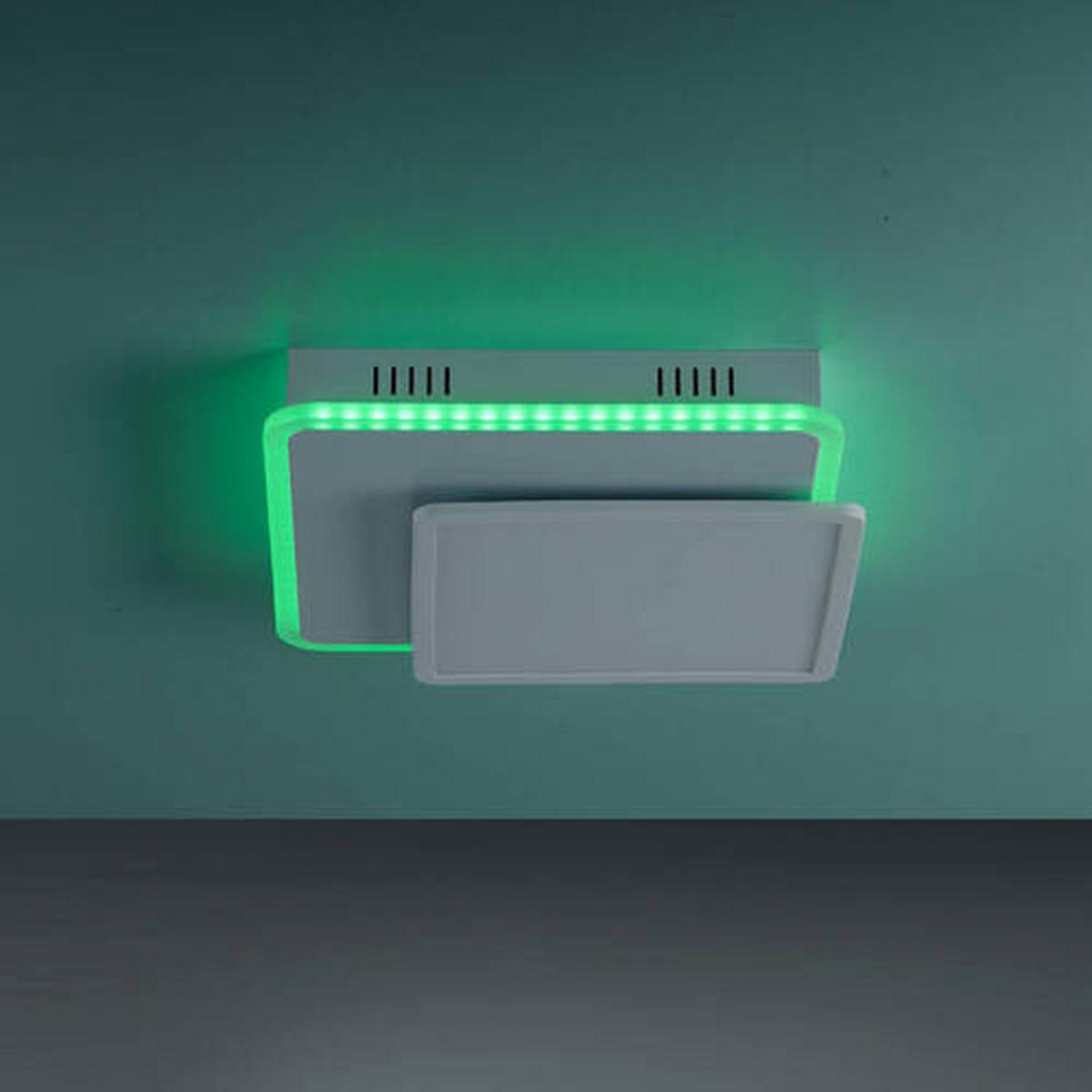 LED-Deckenleuchte Arenda L: 45,3 cm dimmbar und Schwenkbar - Weiß, Design, Kunststoff/Metall (45,3/45,3/7,5cm)