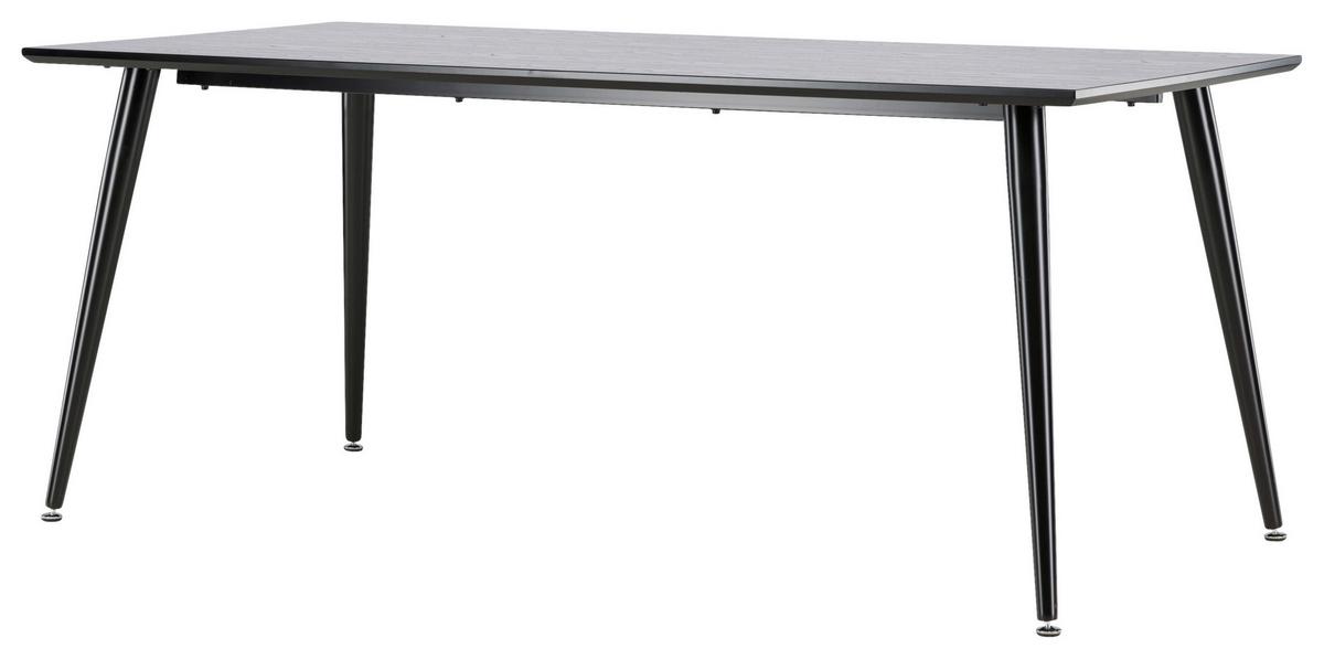Esstisch Dipp - Schwarz, Design, Holzwerkstoff/Metall (180/90/75cm) - Livetastic
