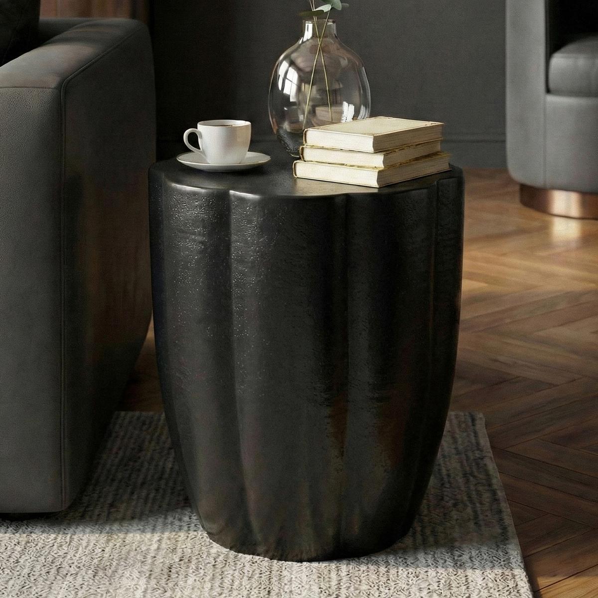 BEISTELLTISCH Schwarz L: 41cm - Schwarz, Design, Metall (41/41/50cm) - Livetastic