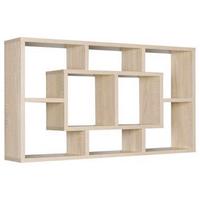 Wandregal Alex B: 85 cm Eiche Dekor 8 Fächer - Eichefarben, KONVENTIONELL, Holzwerkstoff (85/47,5/16cm) - MID.YOU
