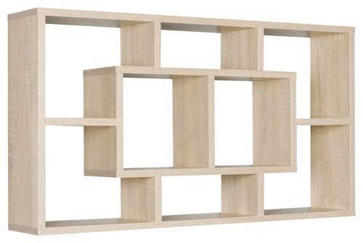 Wandregal Alex B: 85 cm Eiche Dekor 8 Fächer - Eichefarben, KONVENTIONELL, Holzwerkstoff (85/47,5/16cm) - MID.YOU