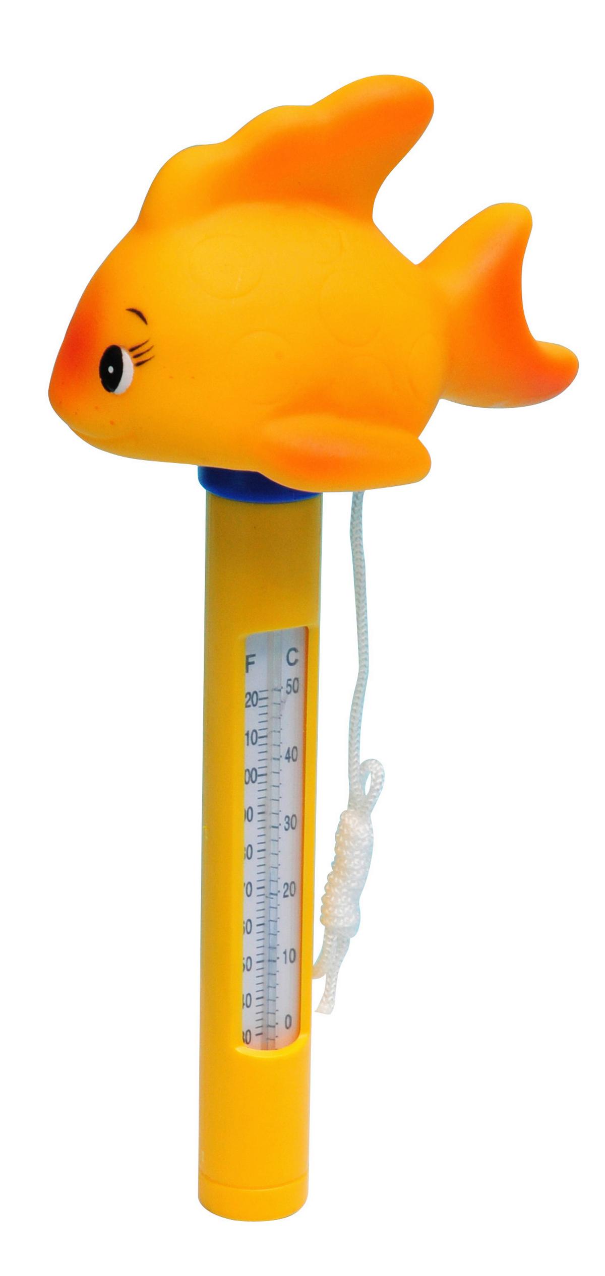 Úszó Hőmérő Pooltrend - borostyánszínű/narancs, Basics, műanyag (11/20/7,5cm)