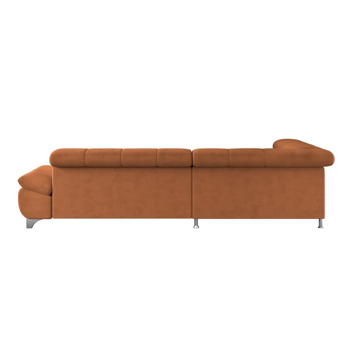Ecksofa Gemini Terracotta, B: 234cm - Chromfarben/Terracotta, KONVENTIONELL, Textil (234/312cm)