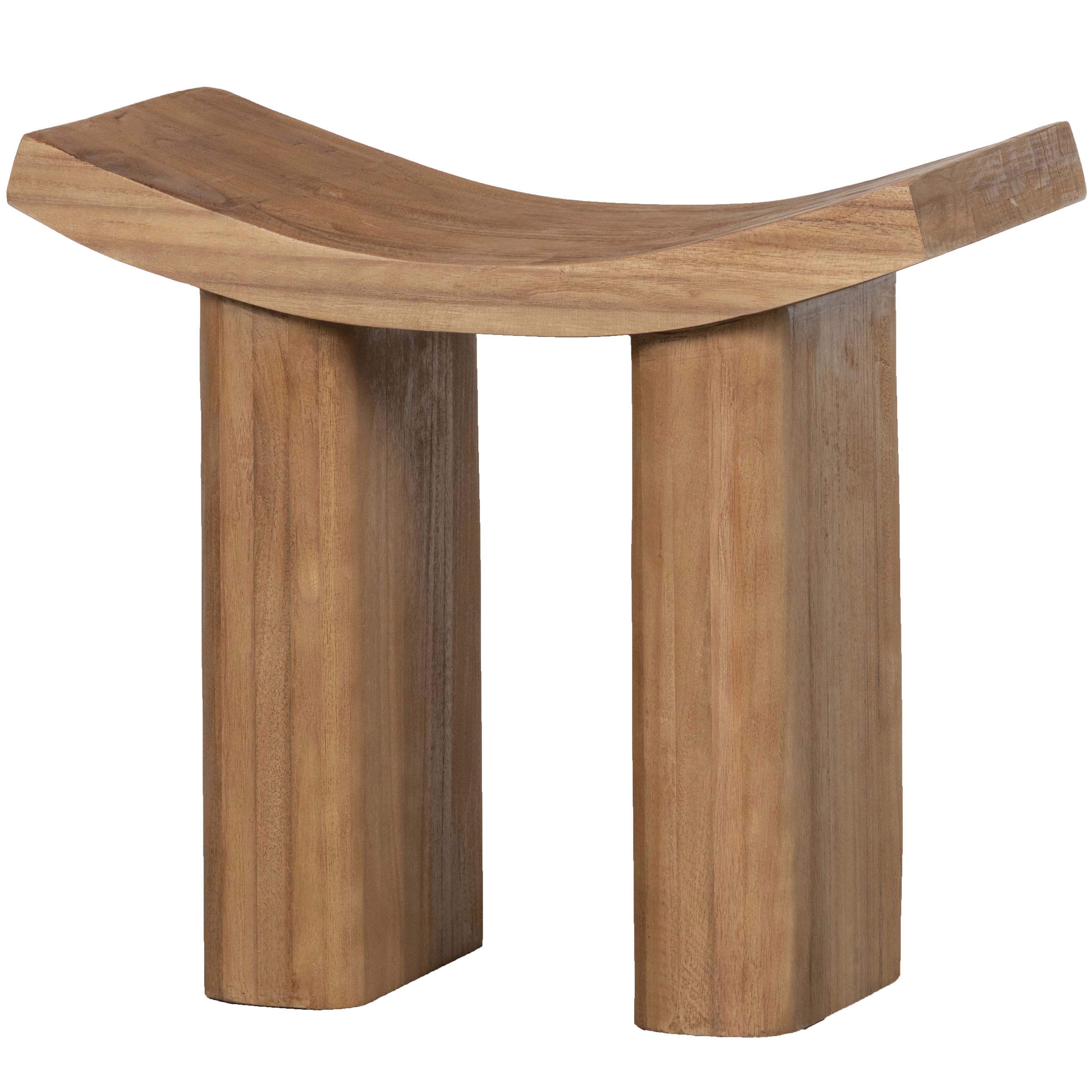 Hocker Japan Naturfarben B: 50 cm - Naturfarben, Design, Holz (50/45/25cm) - Livetastic