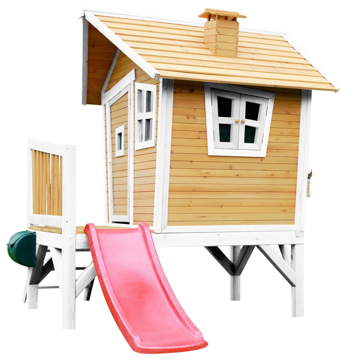 Spielhaus A030.045.21 - Rot/Braun, KONVENTIONELL, Holz/Kunststoff (264/203/177cm) - Ambia Garden