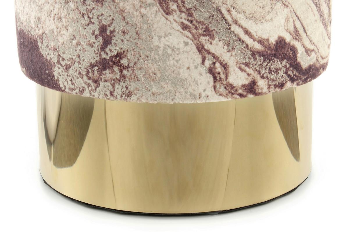 Hocker Gipsy, Bronzefarben B: 35 Cm - Goldfarben/Bronzefarben, Design, Textil (35/46/35cm) - Kayoom