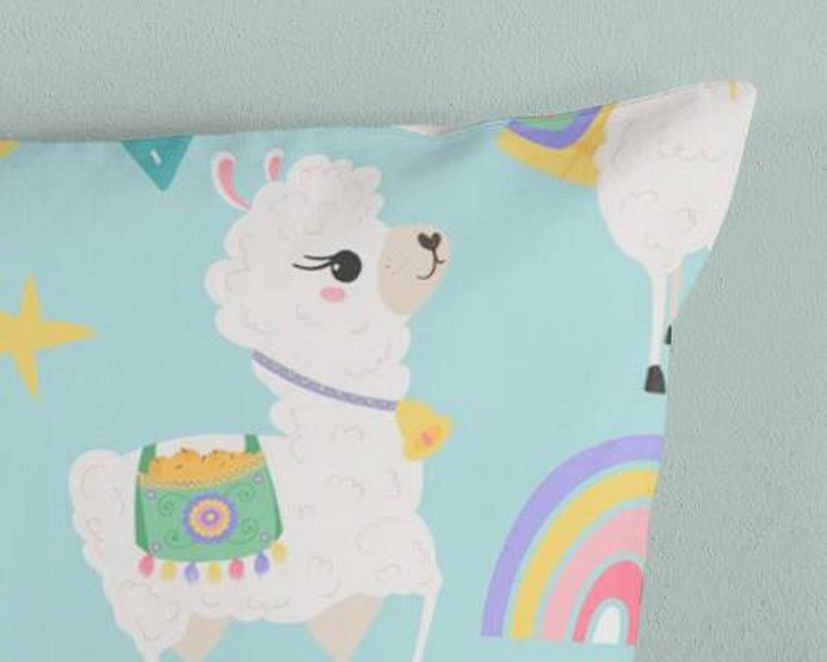Jugendbettwäsche Lamalife Multicolor 135x200 cm - Multicolor, Design, Textil (135/200cm)