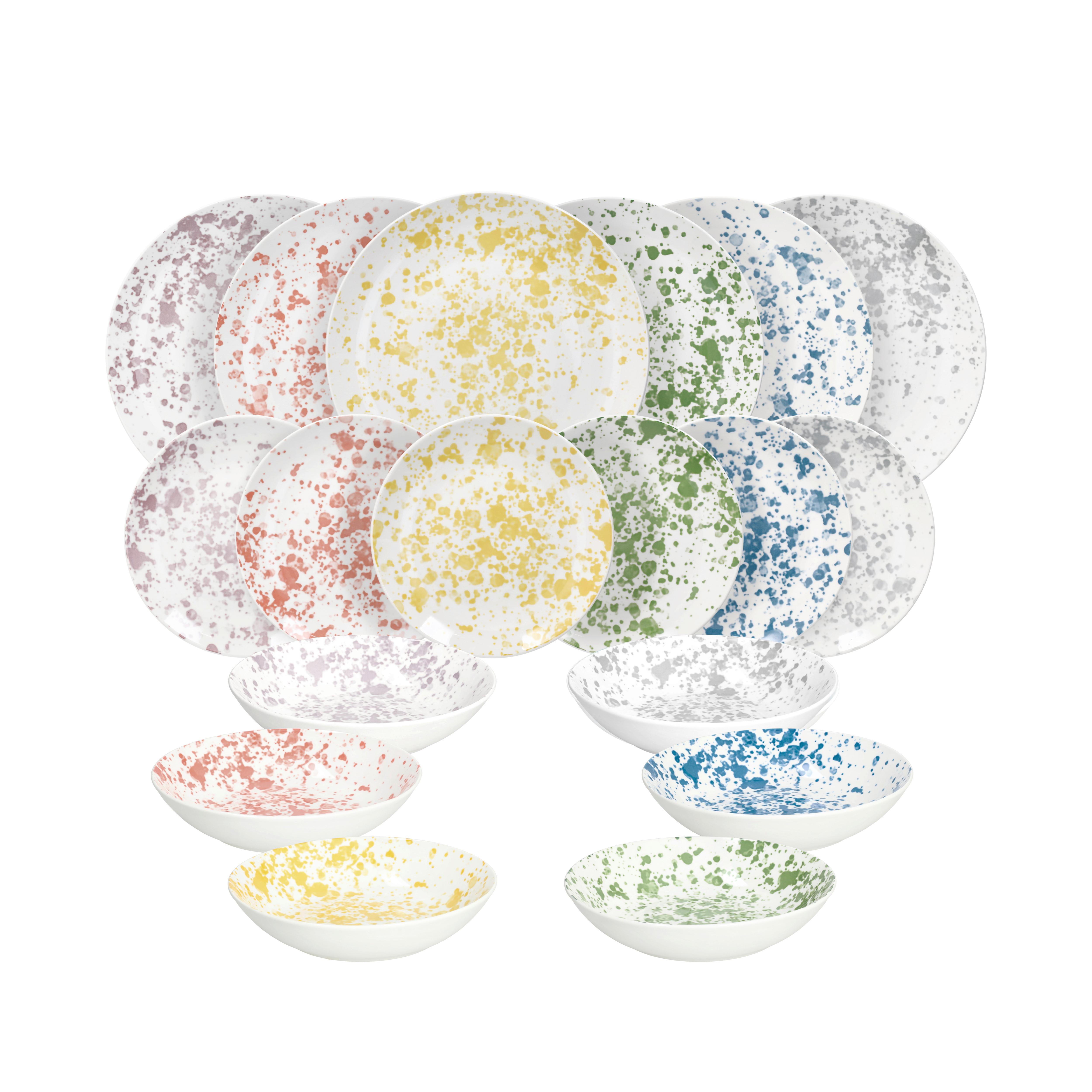 Kombiservice Apulia Keramik 6 Personen Multicolor