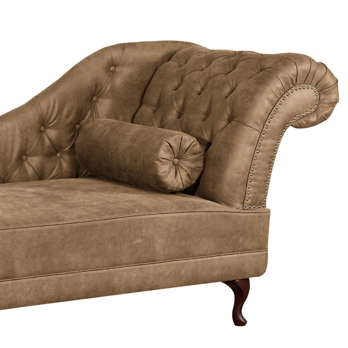 Récamiere Pako Braun B: 185cm - Braun, Design, Textil (185/93/75cm) - Livetastic