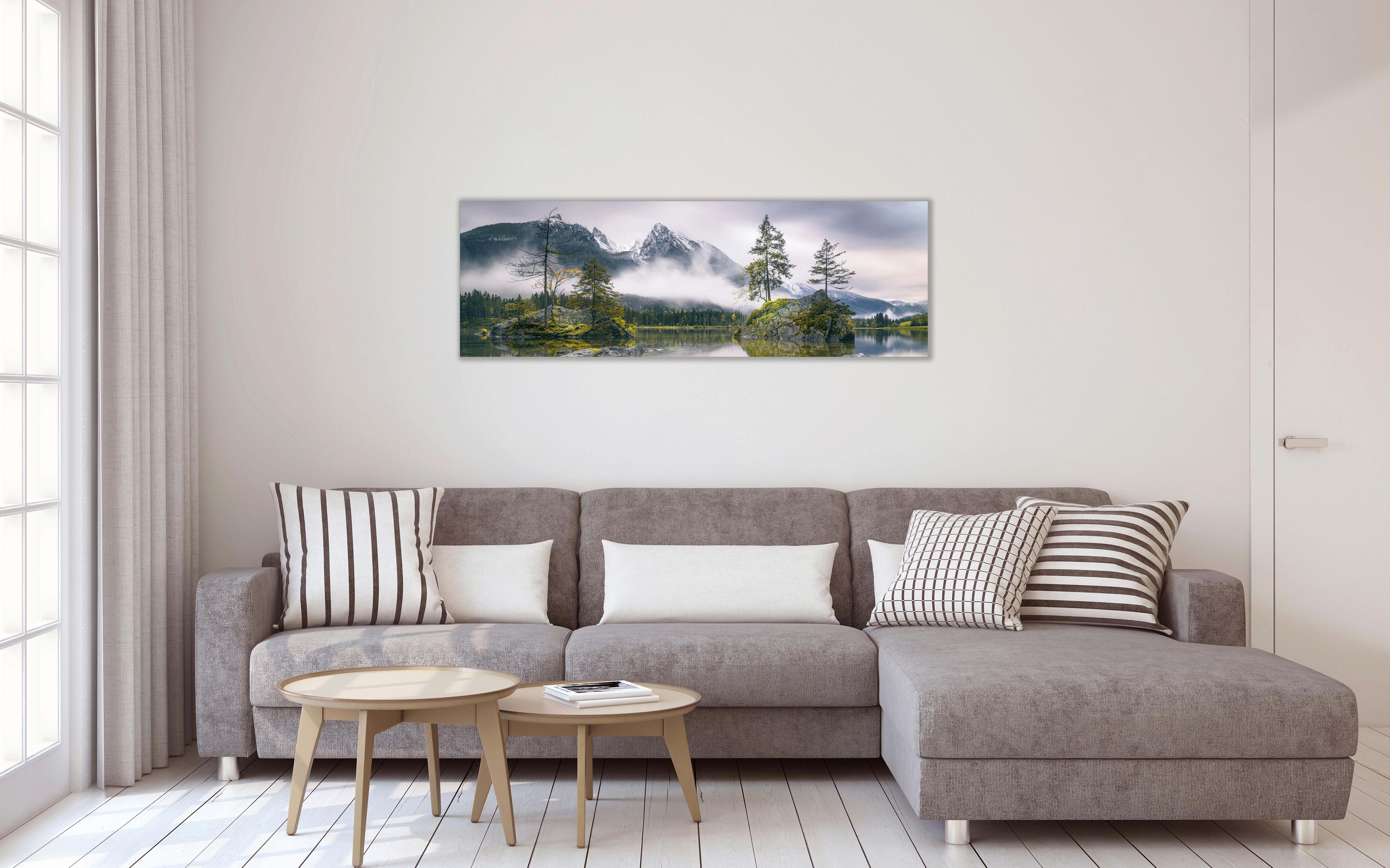 Obraz na plátne MARCUS - světle šedá, Basics, dřevo (150 cm/50 cm/3 cmcm) - Mömax