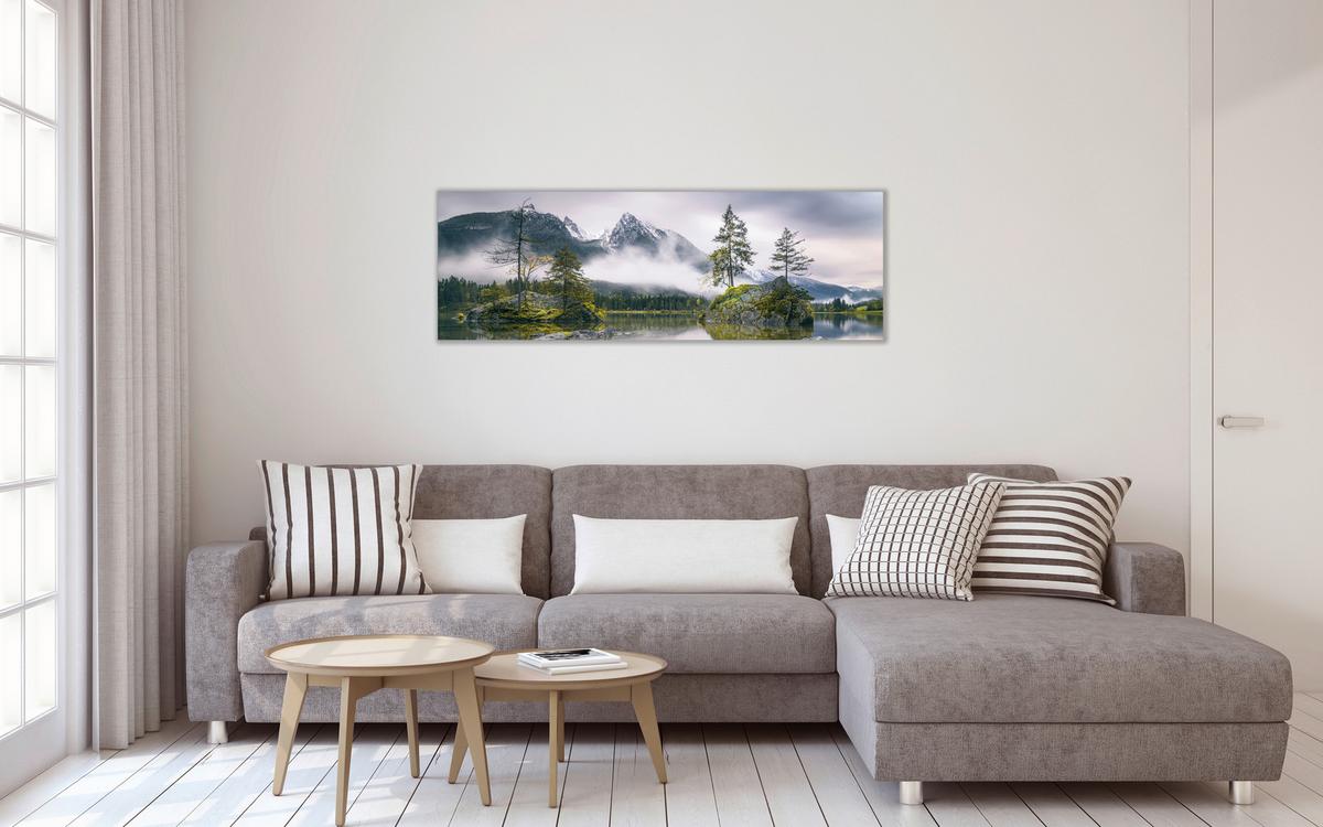 Obraz na plátne MARCUS - světle šedá, Basics, dřevo (150 cm/50 cm/3 cmcm) - Mömax