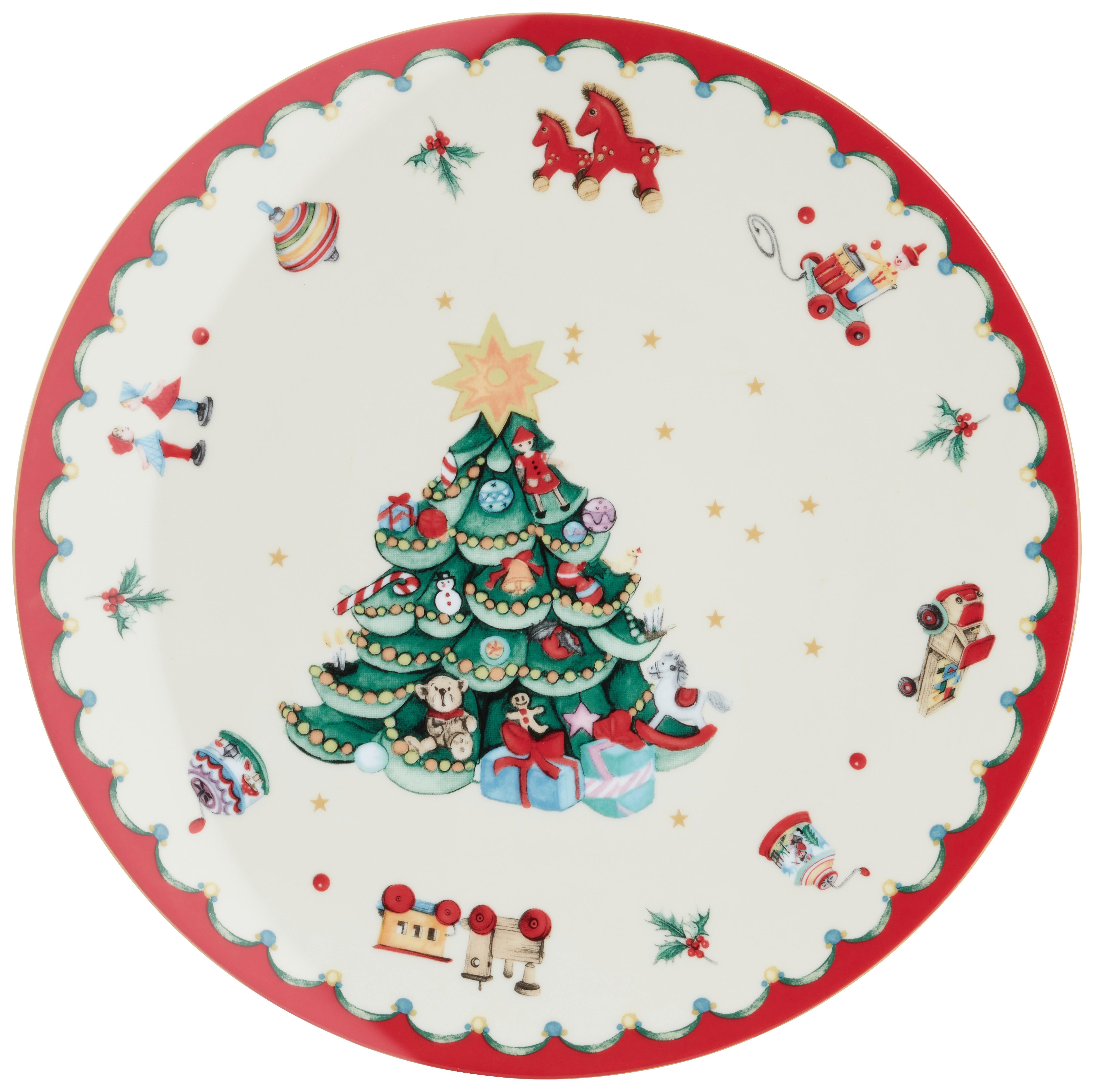 Podložka pod pod talíř XMAS - bílá/červená, Konvenční, keramika (31/2,3cm) - Mömax