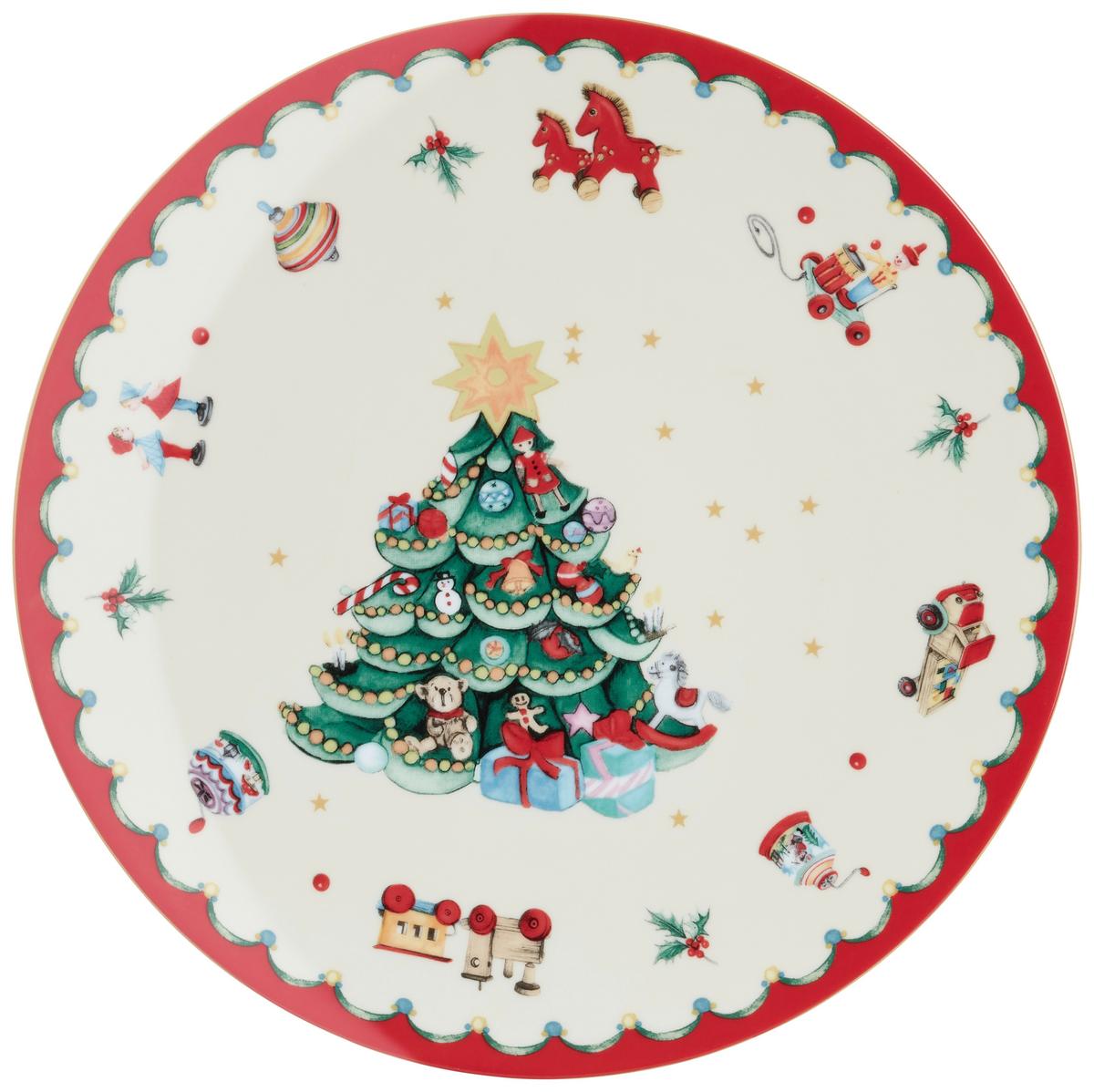 Podložka pod pod talíř XMAS - bílá/červená, Konvenční, keramika (31/2,3cm) - Mömax