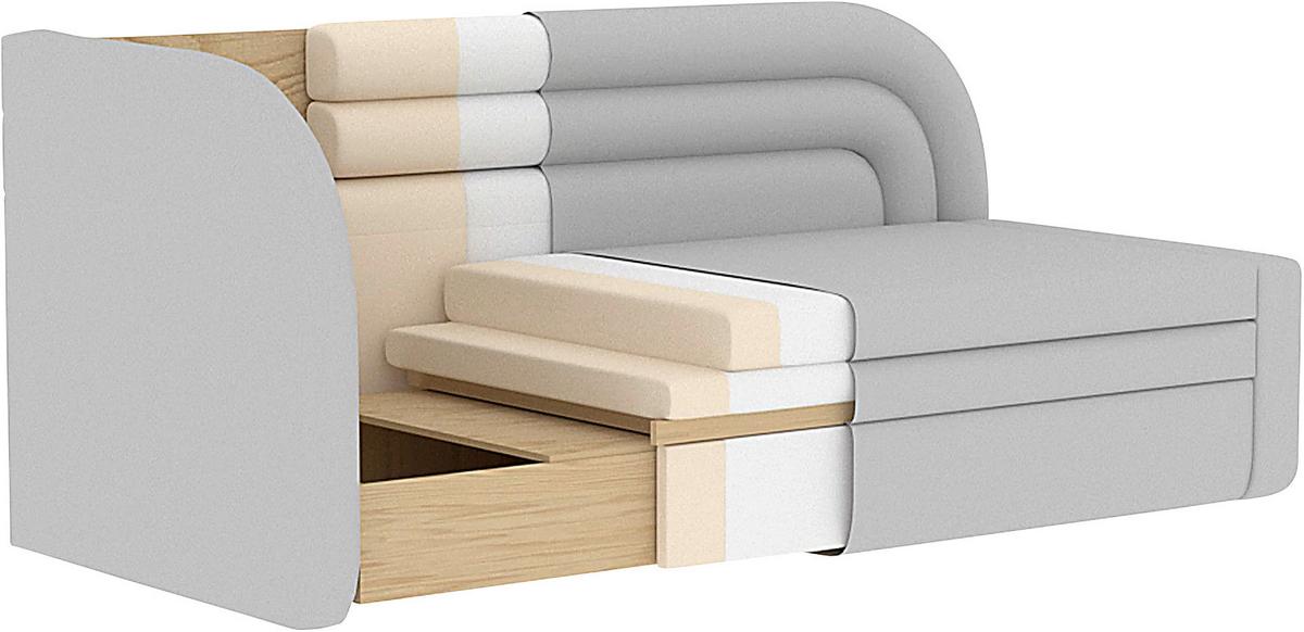 RÉCAMIERE Fabillo Beige B: 86 cm - Beige/Schwarz, Design, Textil (86/80/223cm) - P & B