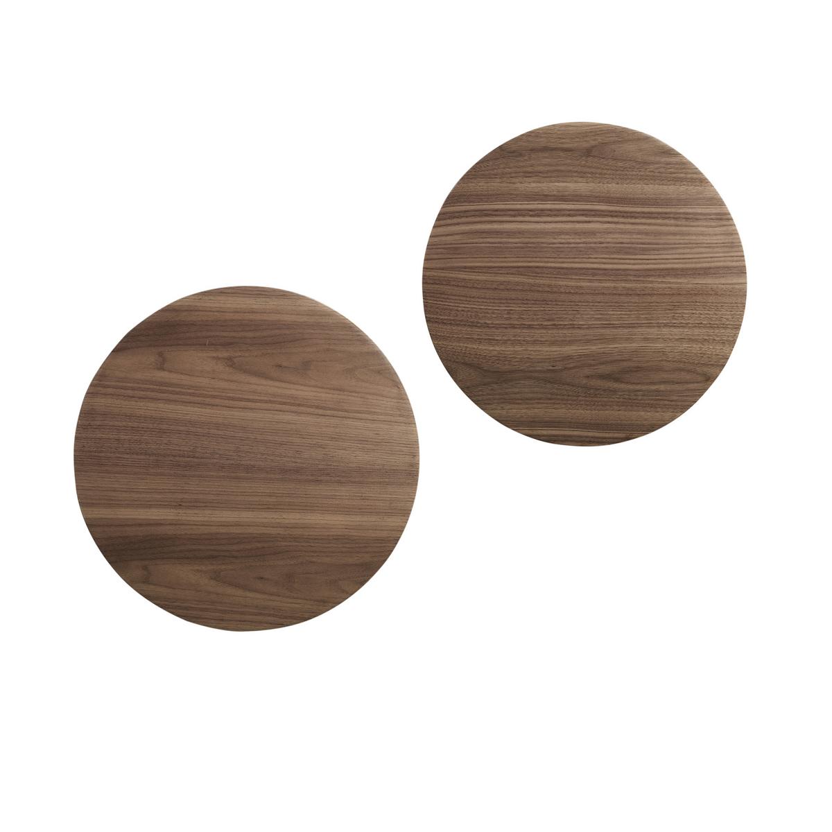 Couchtischset 2-teilig Walnussfarben - Walnussfarben, Design, Holzwerkstoff (48-38/48-38/38-32cm) - Livetastic