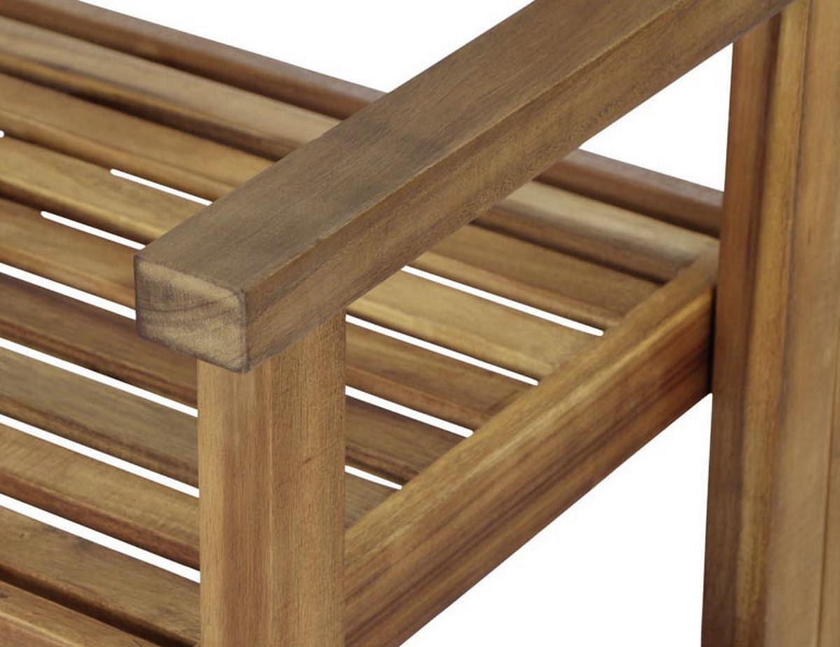 Gartenbank Holz 508761 2-Sitzer - Akaziefarben, MODERN, Holz (120/90/59,5cm) - Siena Garden