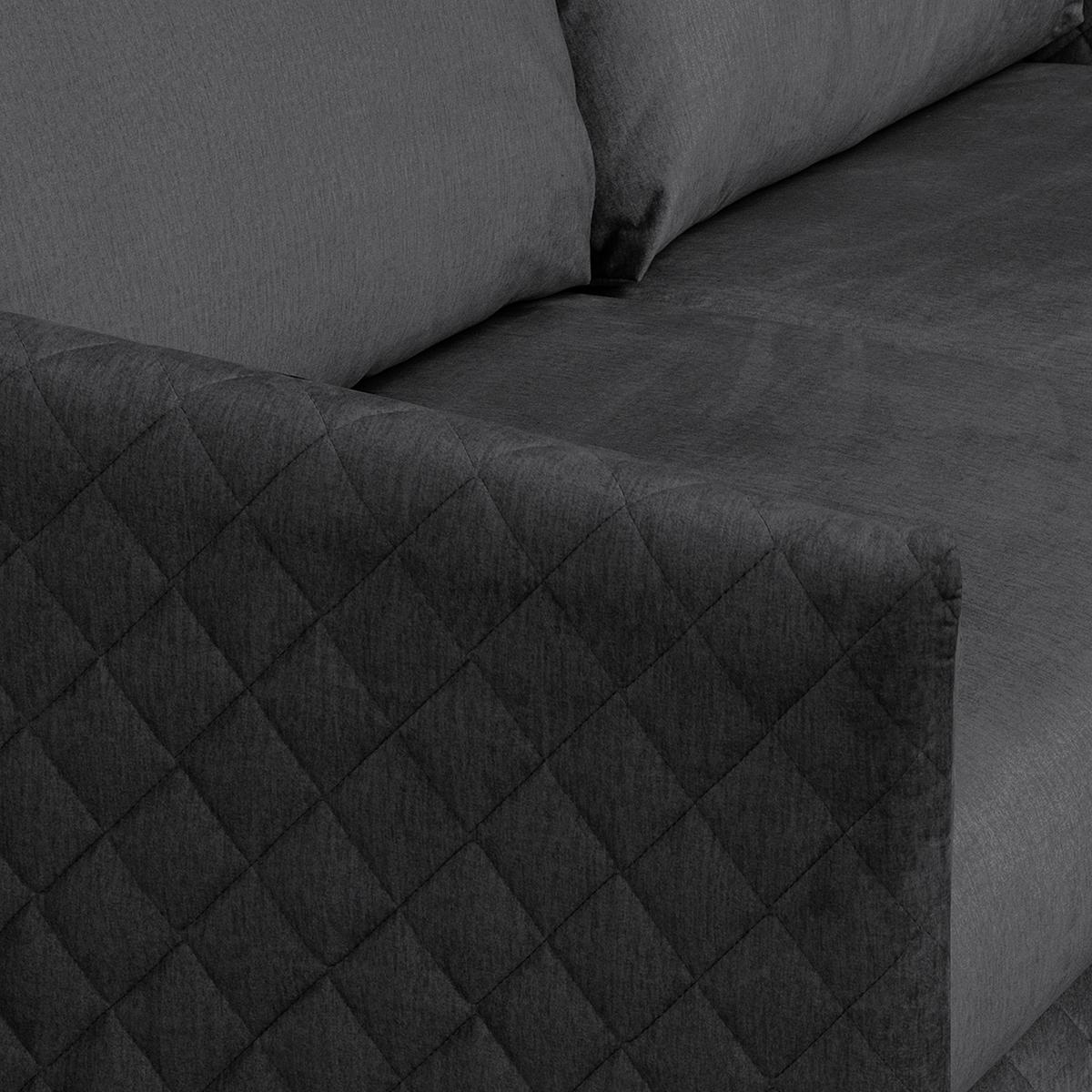 Schlafsofa Sana Anthrazit B: 175 cm - Anthrazit/Naturfarben, Design, Textil (175/95/103cm) - Livetastic