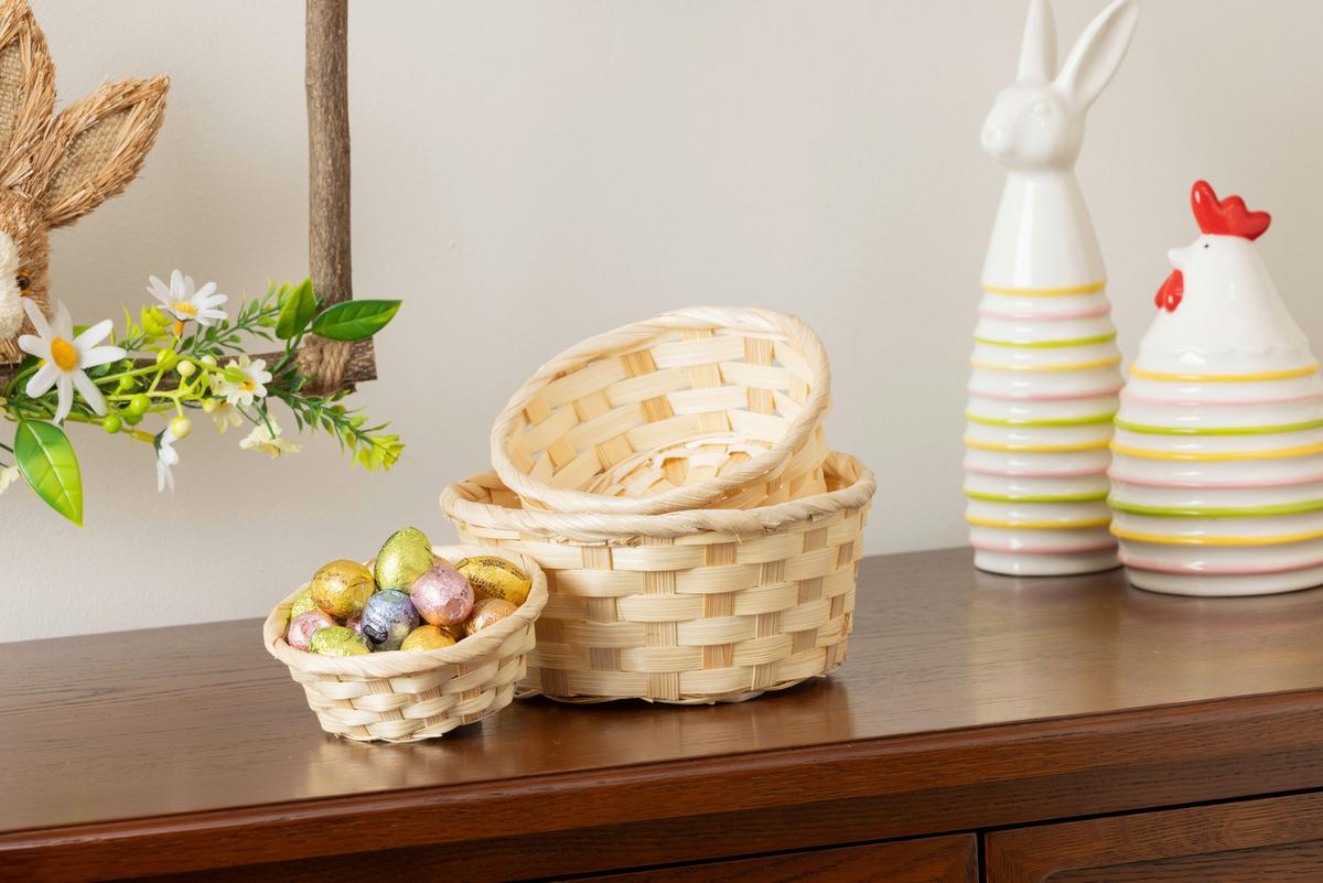 Sada košů PETER - přírodní barvy, přírodní materiály - Mömax