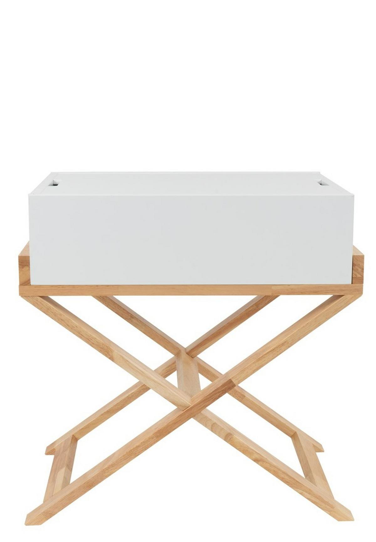 Beistelltisch Valerie Weiß L: 56 Cm - Weiß, Design, Holz/Holzwerkstoff (56/58/34cm) - Kayoom