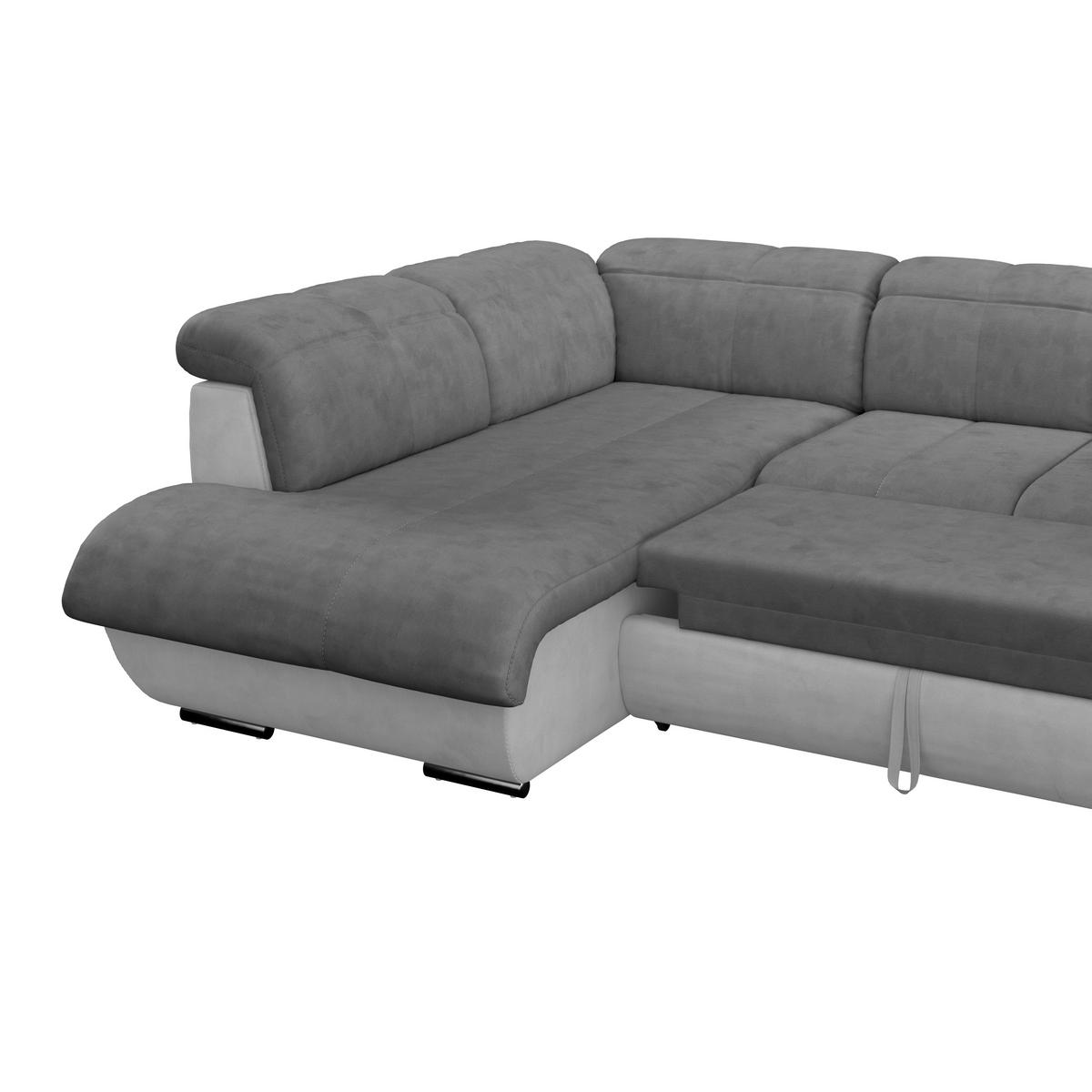 Sedací souprava MULTI, levá, světle šedá / tmavě šedá barva - světle šedá/tmavě šedá, Moderní, kov/textil (228/345/184cm) - Luca Bessoni