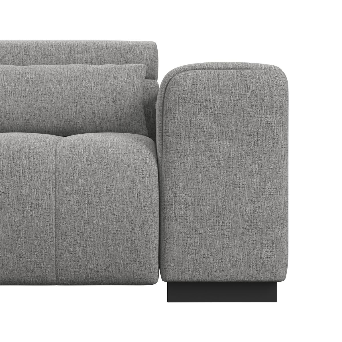 Ecksofa Matera Dunkelgrau S: 226x311cm - Dunkelgrau/Schwarz, Trend, Textil (226/311cm)