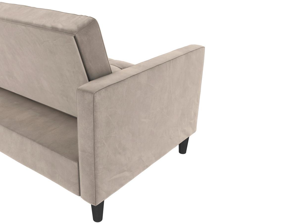 Ecksofa Palermo Taupe, mit Stauraum - Taupe/Schwarz, Basics, Textil (213/154cm) - Livetastic