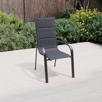 ZAHRADNÍ ŽIDLE HERMANN - antracitová, Basics, kov/textil (60/112/70cm) - Mömax