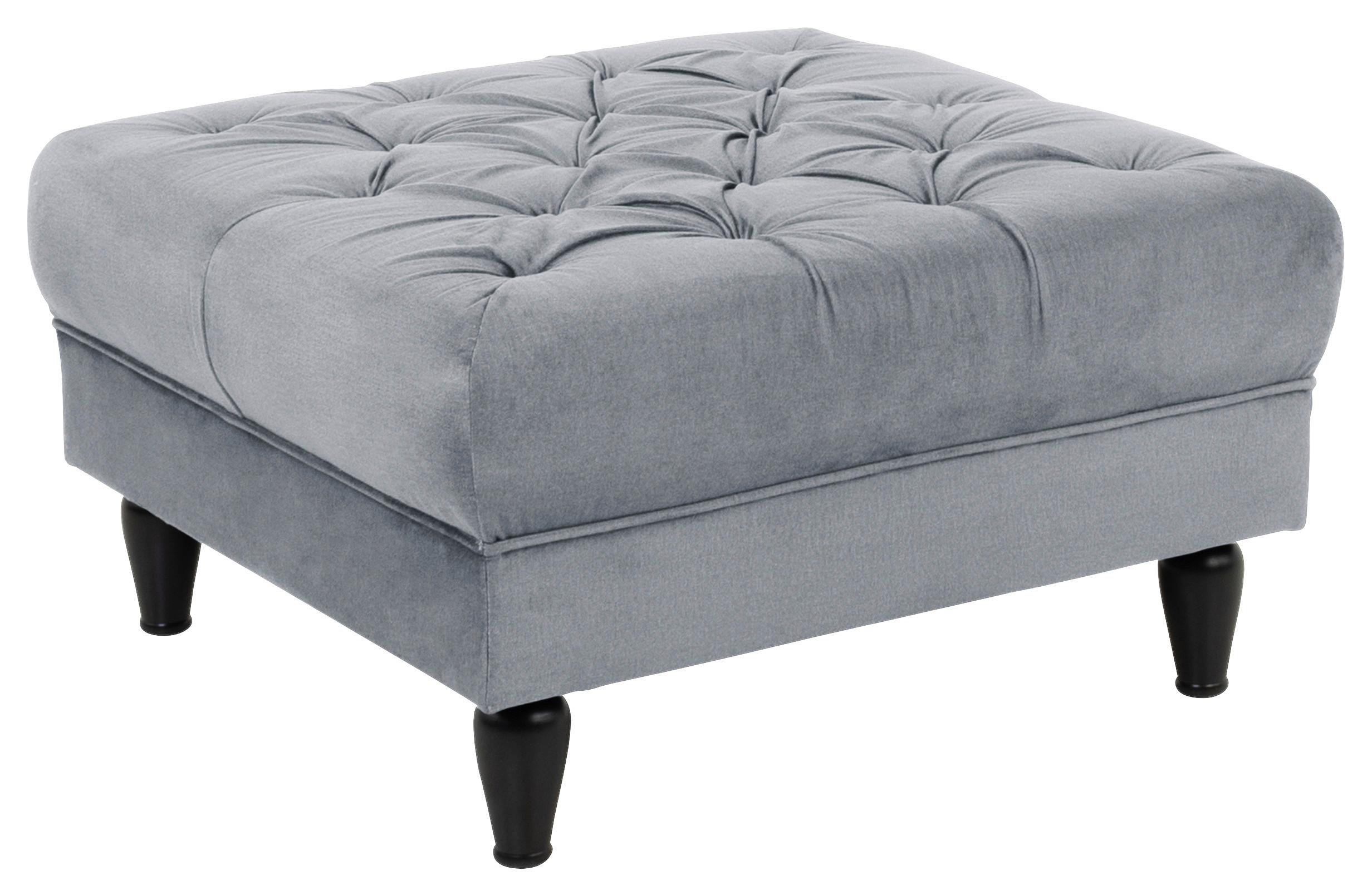 HOCKER CUPIDO - Schwarz/Grau, Design, Textil (82/44/82cm) - MID.YOU