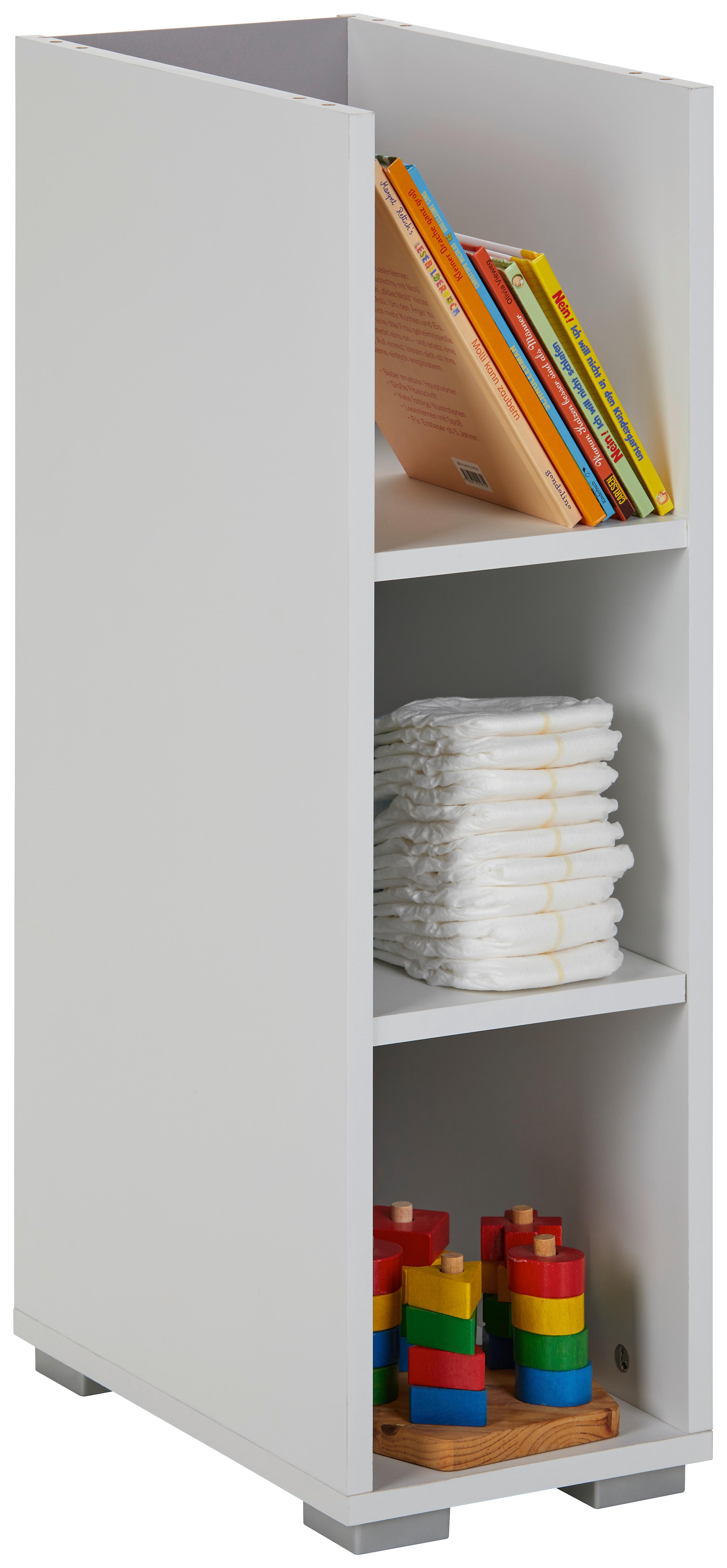 REGÁL WHITE - kompozitní dřevo (23/87/40cm)