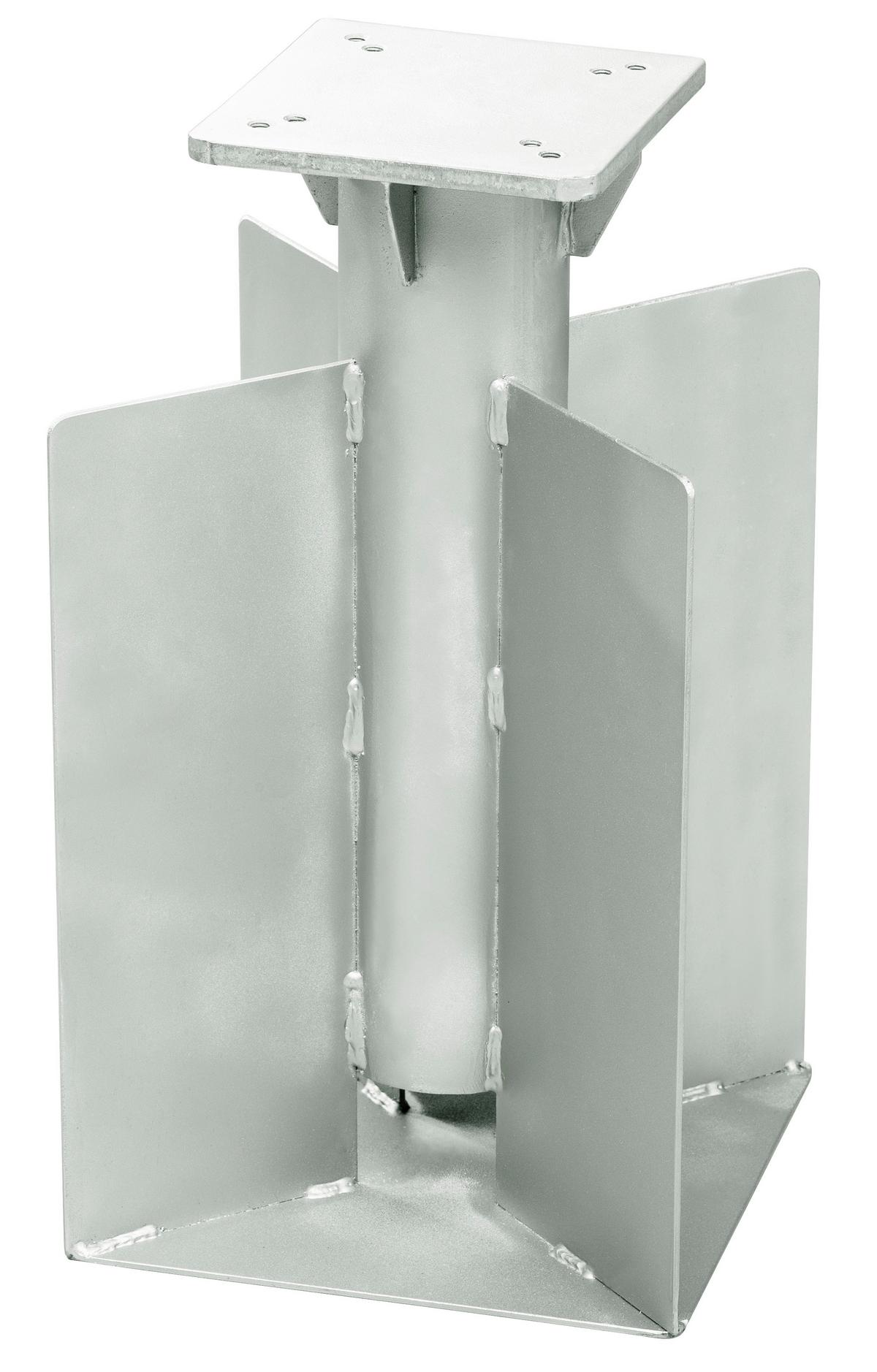 Sonnenschirmständer Universal-Bodenanker - Silberfarben, Basics, Metall (25/25/45cm) - Schneider