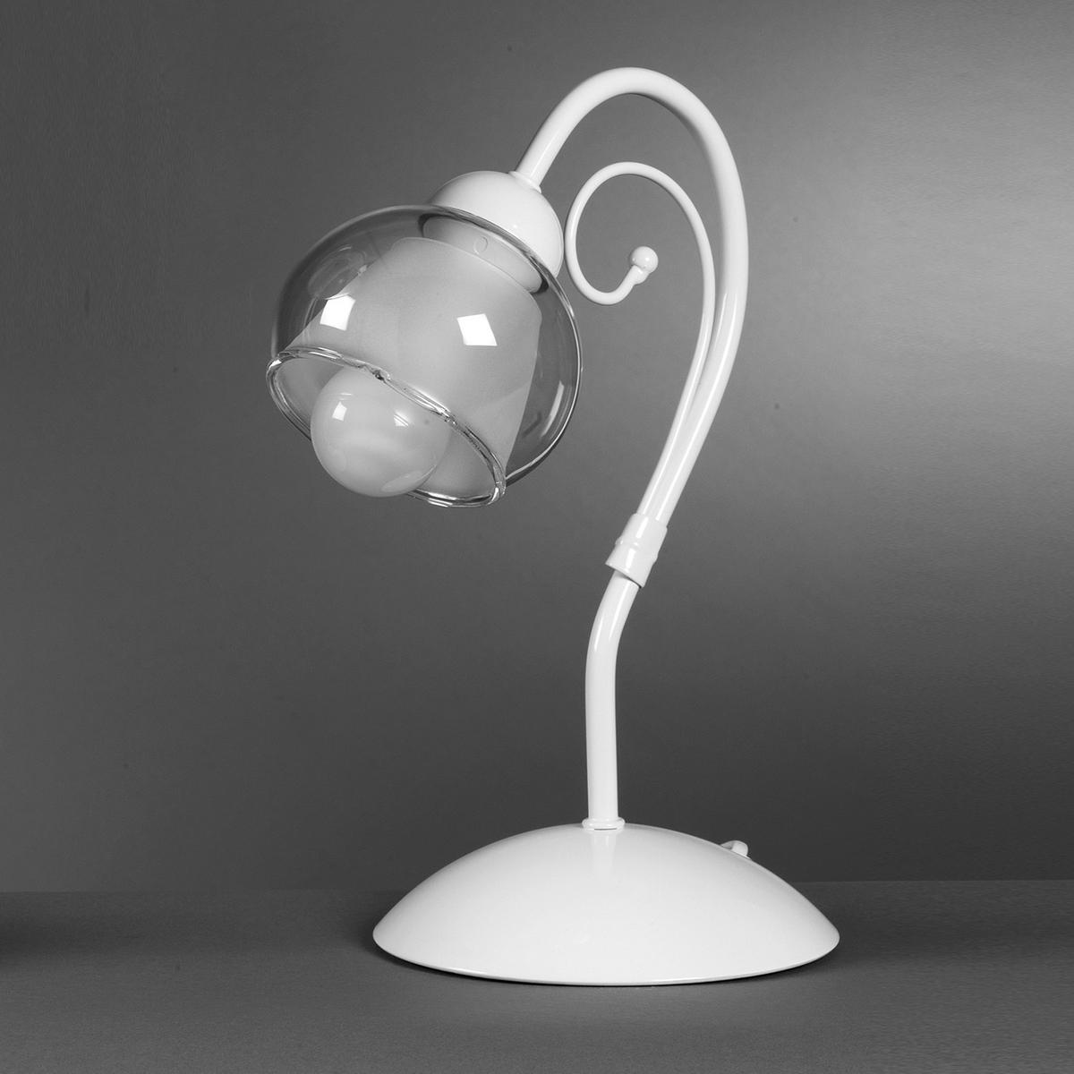 Tischleuchte Perlmutt Camilla L: 20 cm - Perlmutt/Cappuccino, KONVENTIONELL, Glas/Kunststoff (20/20/30cm)