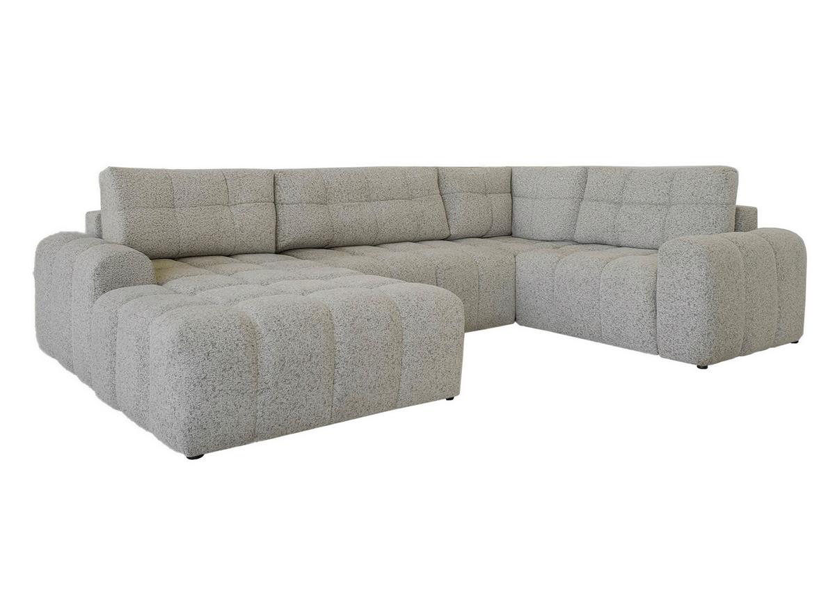 Wohnlandschaft Lulu Grau U: 184x333x213cm - Schwarz/Grau, Design, Textil (184/333/213cm) - MID.YOU