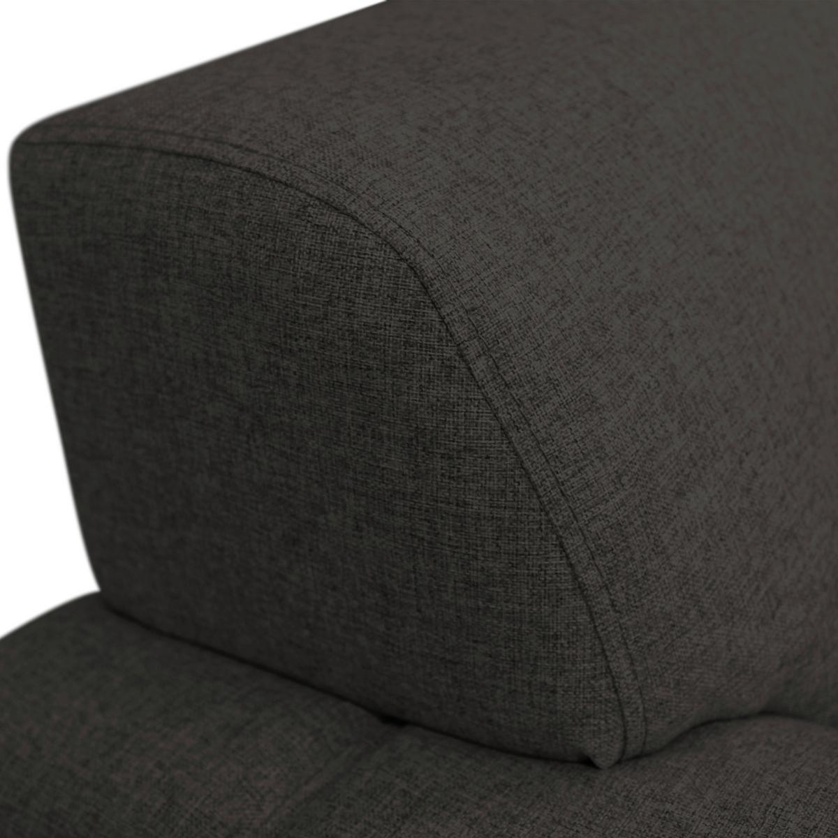 Ecksofa Mit Schlaffunktion Delux Anthrazit Rücken Echt - Anthrazit/Silberfarben, Design, Textil (266/266cm) - Livetastic
