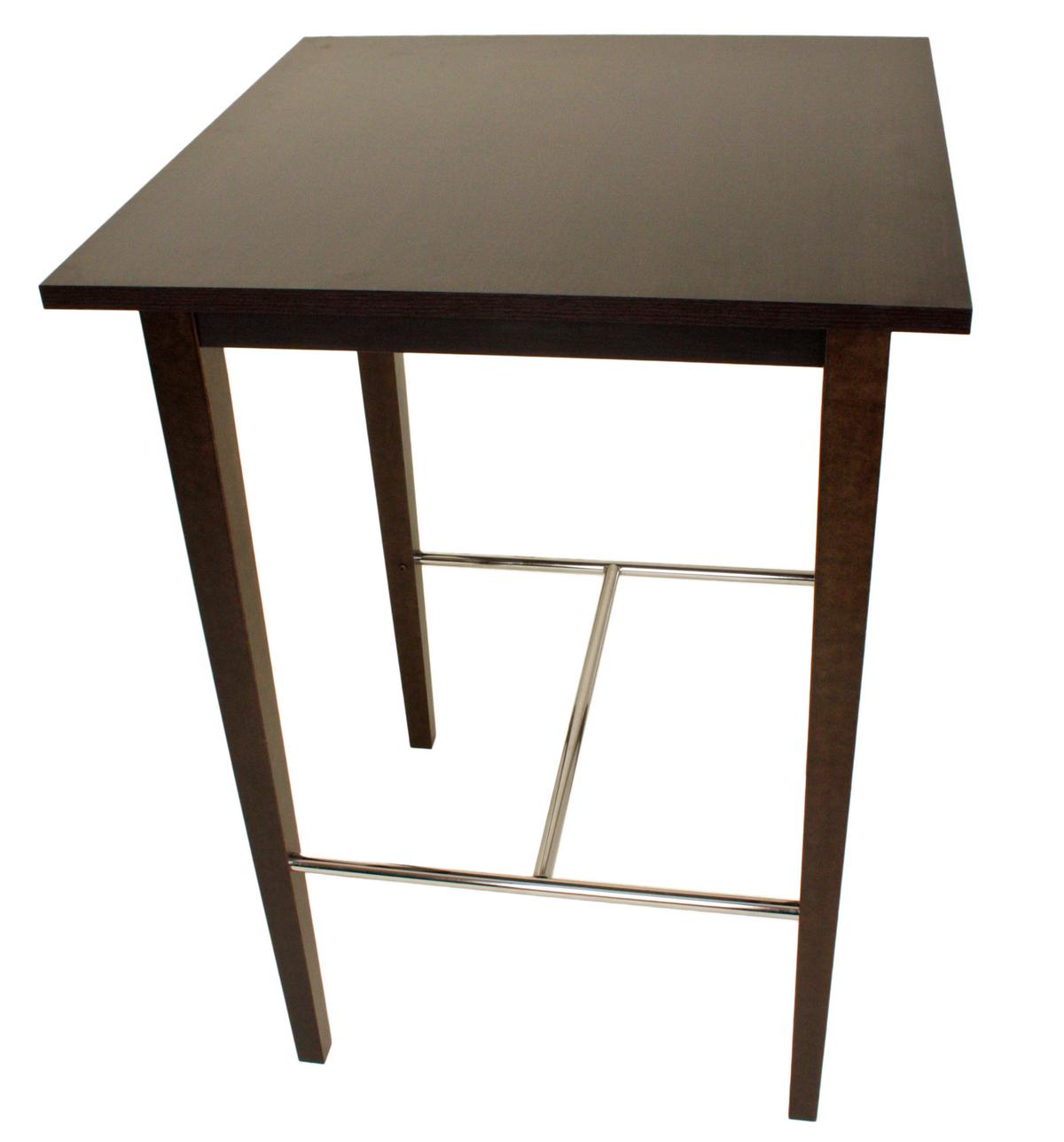 Bartisch Jonas - Dunkelbraun, Basics, Holz/Kunststoff (74,5/74,5/105cm) - Gardenson