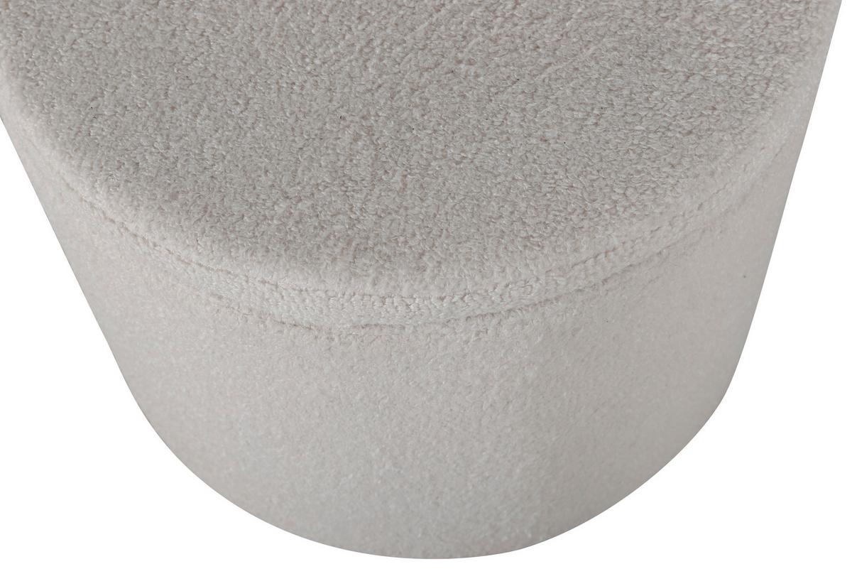 Pouf Dunken - Weiß, Design, Textil (51/43/51cm) - Livetastic