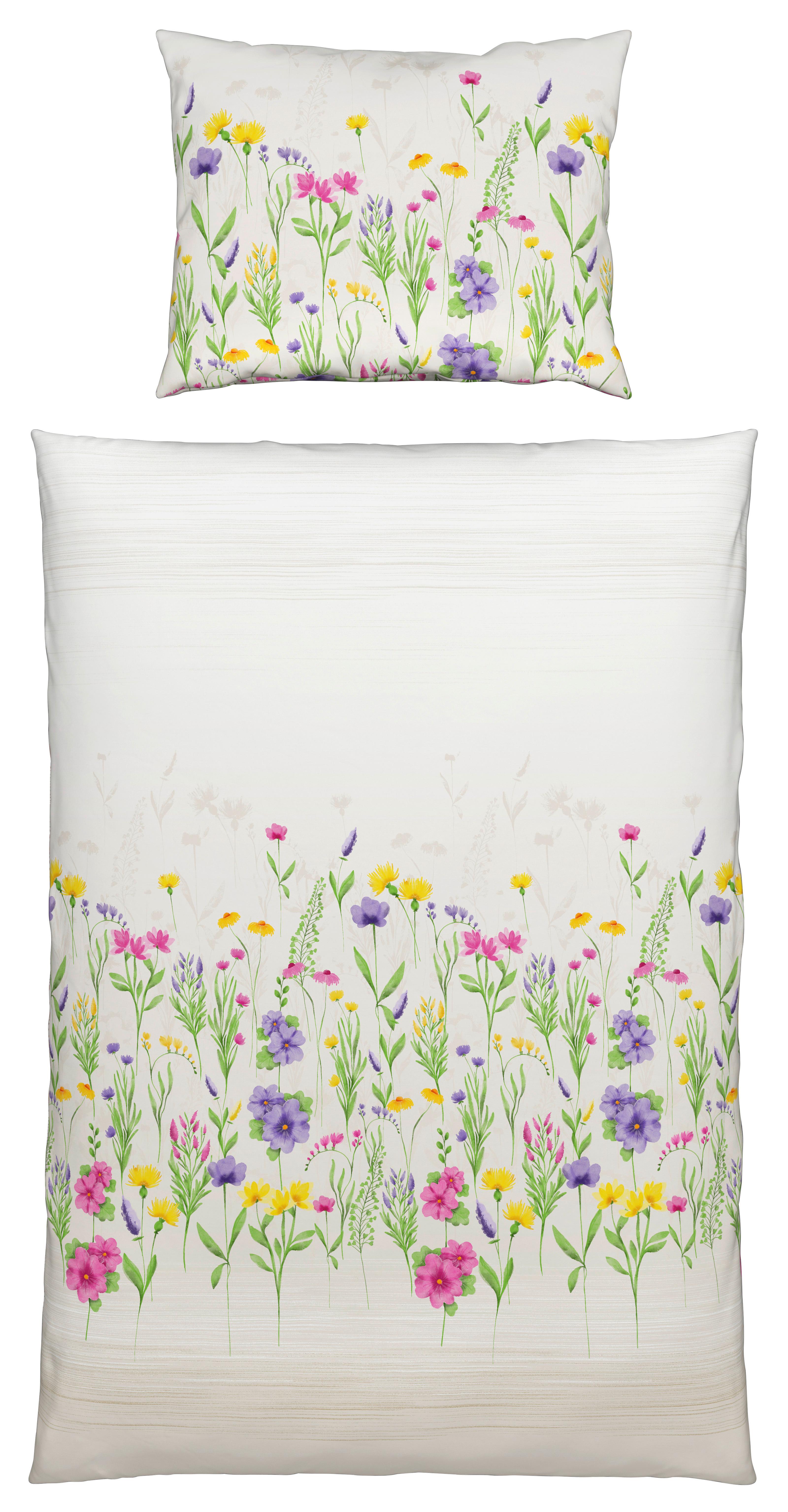 Bettwäsche Esther - Multicolor/Weiß, ROMANTIK / LANDHAUS, Textil (140/200cm) - James Wood