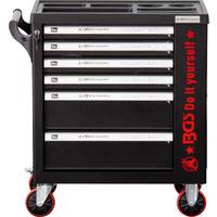 Werkstattwagen Leer Schwarz/Rot B: 74,98 cm - Rot/Schwarz, Basics (74,98/87,97/45,5cm)