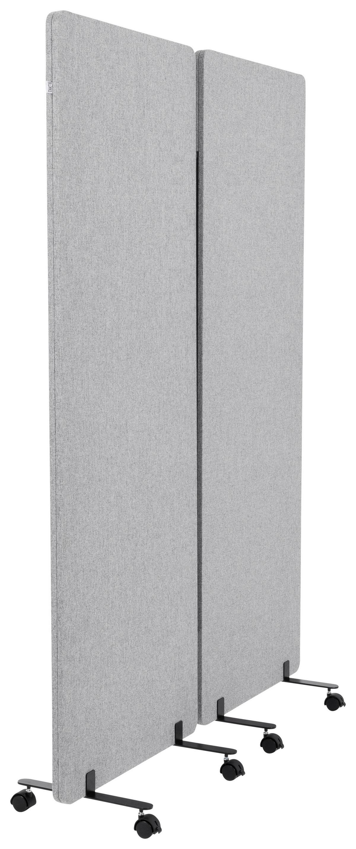 Trennwand Flexmiut - Hellgrau, Basics, Kunststoff/Textil (60/177/35cm) - MID.YOU