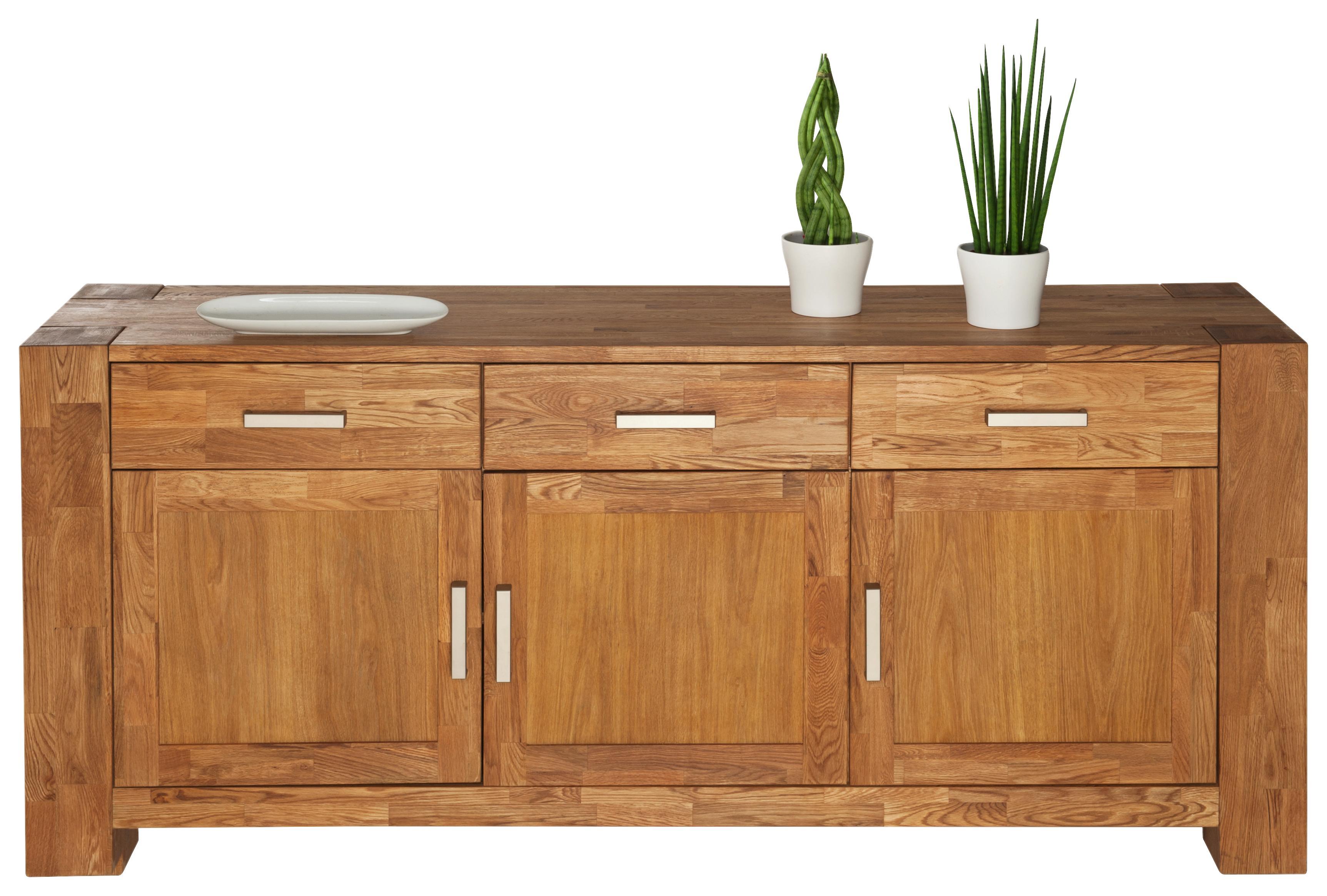 Sideboard Branco B: 175 cm Wildeiche - Naturfarben, Basics, Holz (175/149/44cm)