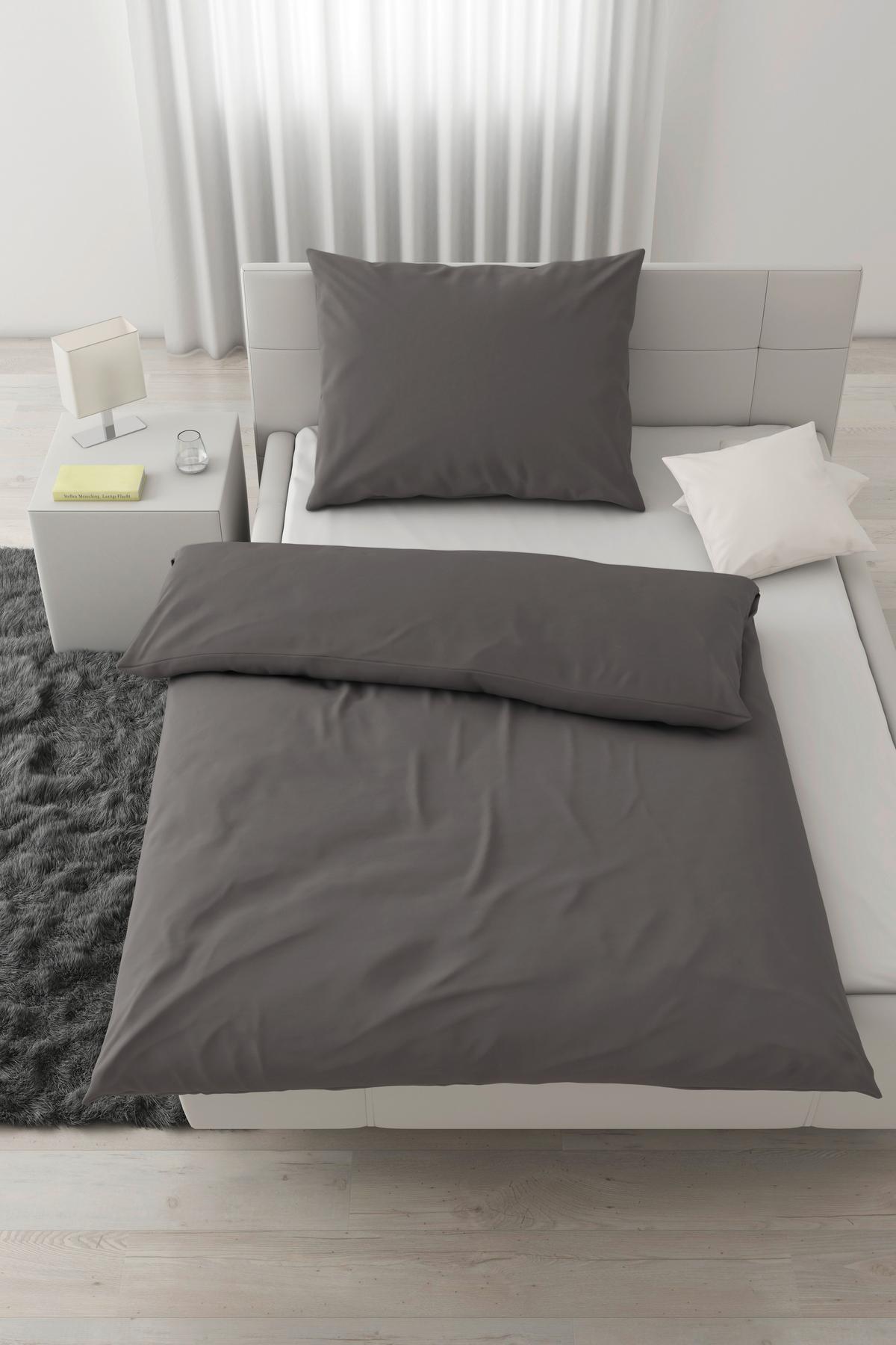 POVLEČENÍ Iris, 140/200cm, šedá - šedá, Moderní, textil (140/200cm) - Modern Living