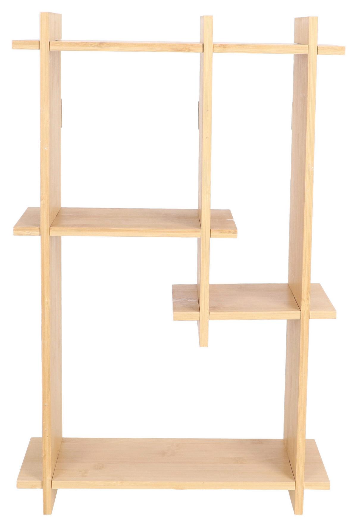 Wandregal Mit Übertopf Bambus Wandpflanzenregal Py198 - Hellbraun, LIFESTYLE, Holz (35/15/55cm)