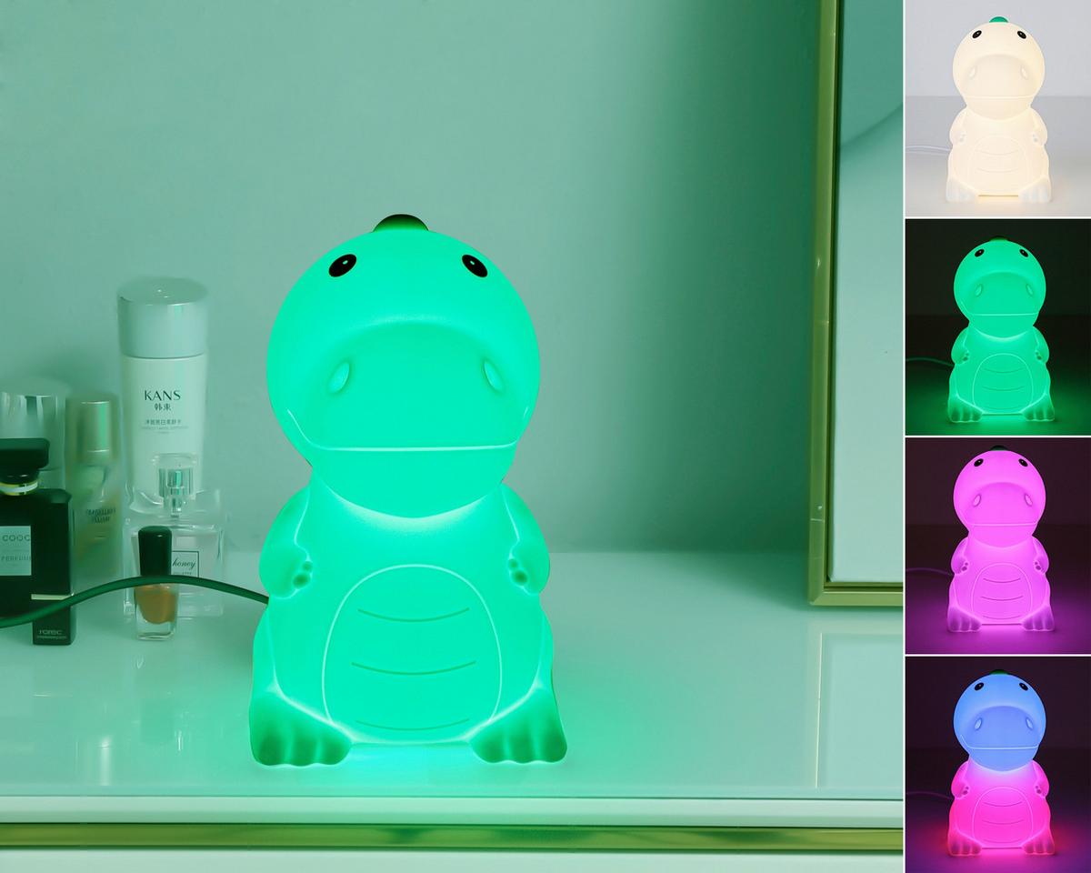 NOČNÍ SVĚTLO DINO - bílá, Moderní, plast (8,5/13,8/13,5cm) - Mömax