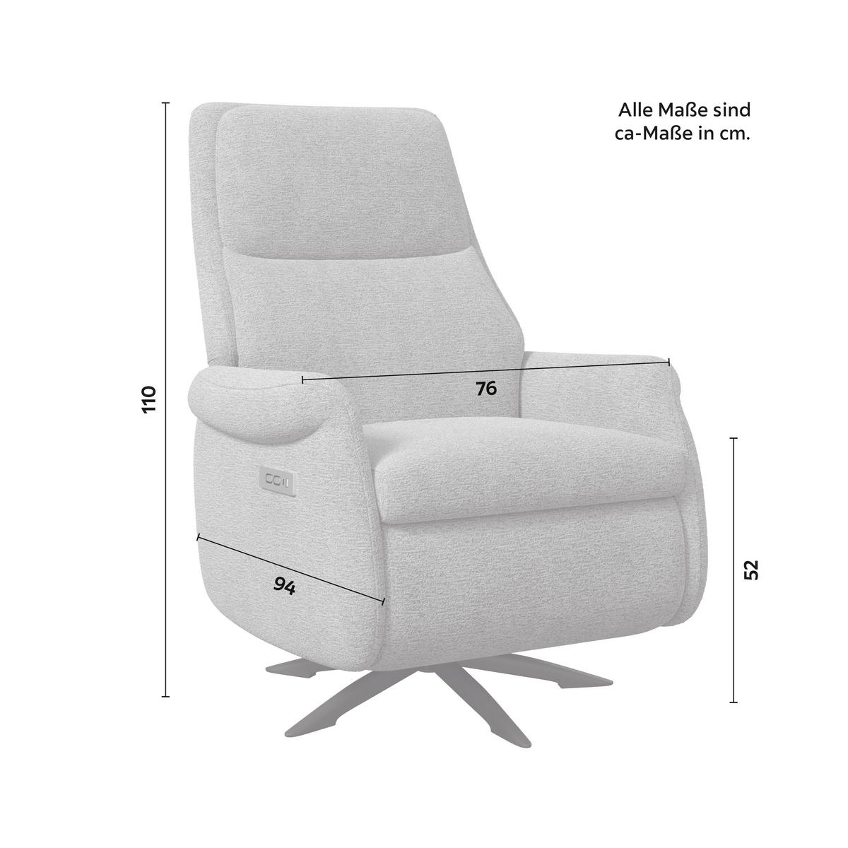 Relaxační křeslo ALICE, hnědé buklé, max. 140 kg - černá/hnědá, Moderní, kov/dřevo (76/110/94cm) - Bessagi Home