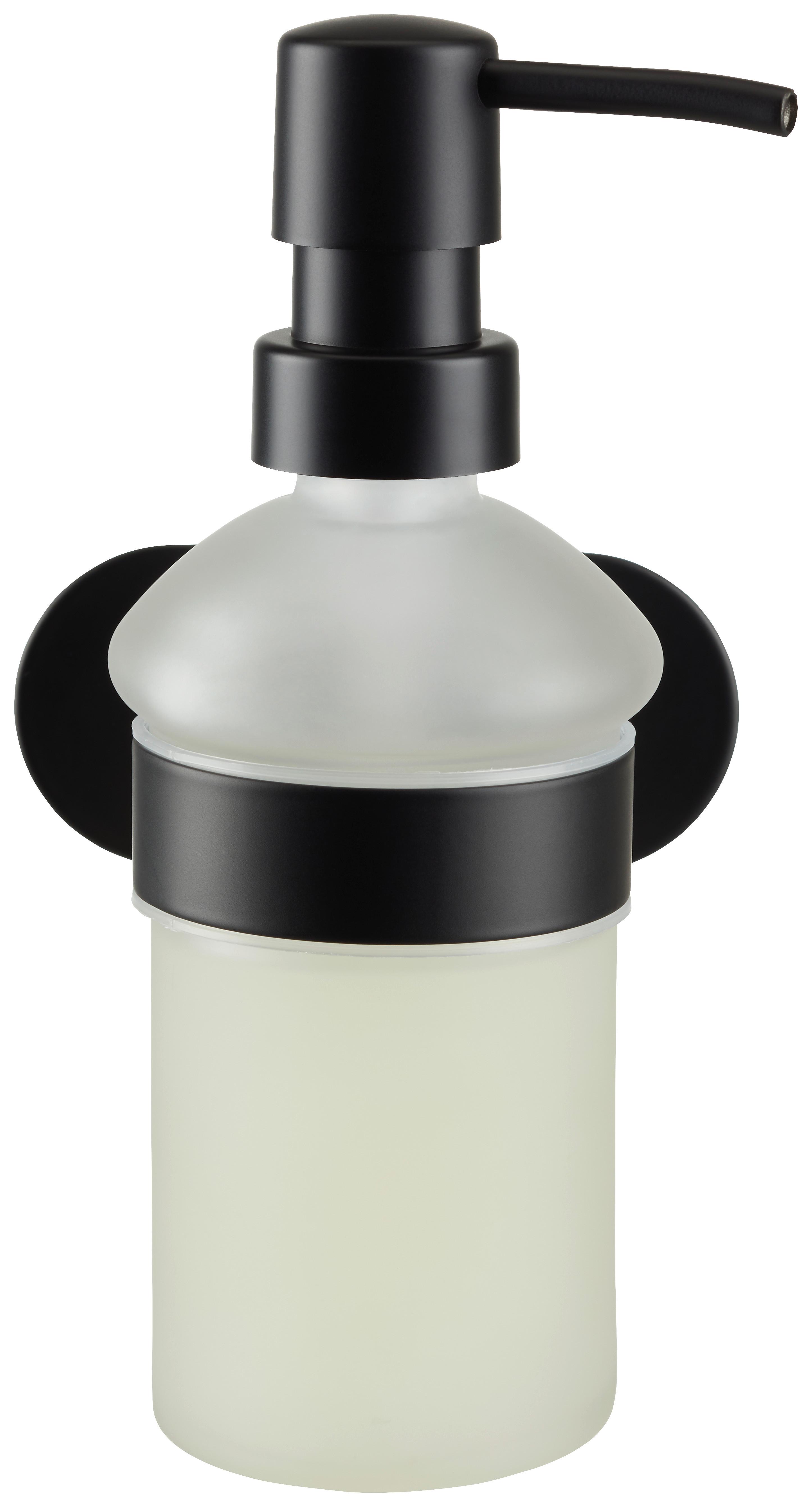 DÁVKOVAČ MYDLA TURBO-LOC -SB- - čierna, Modern, kov (10/16,5/10,5cm) - Mömax