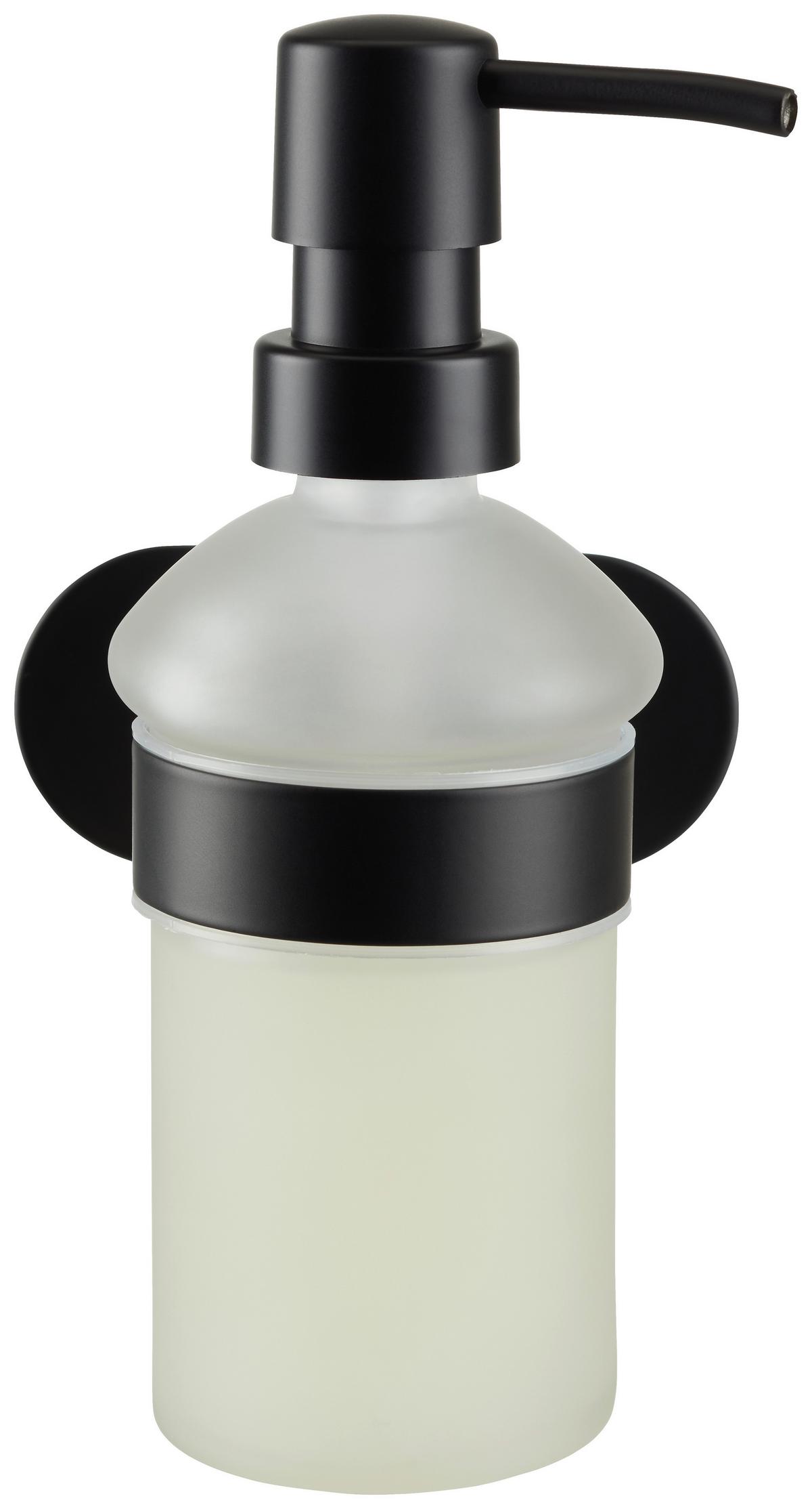 DÁVKOVAČ MYDLA TURBO-LOC -SB- - čierna, Modern, kov (10/16,5/10,5cm) - Mömax