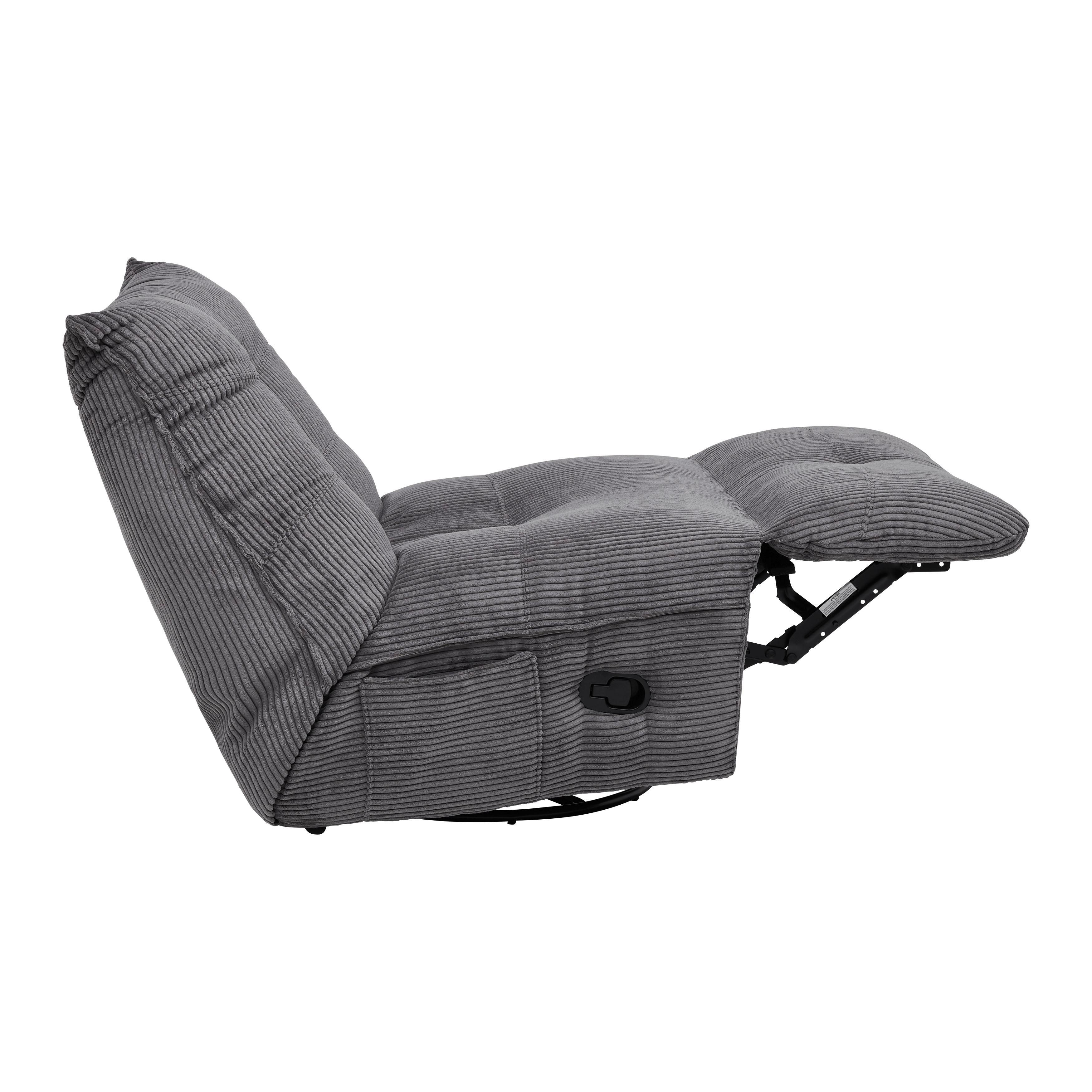 Relaxačné kreslo ALURA, tmavosivá farba - čierna/tmavosivá, Modern, kov/drevo (90/92/90cm) - Bessagi Home