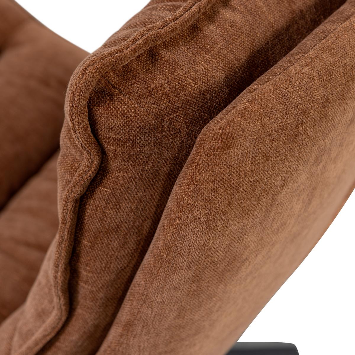 Sesselset Kube Braun B: 77cm - Schwarz/Braun, Design, Textil (77/97/69cm) - Livetastic