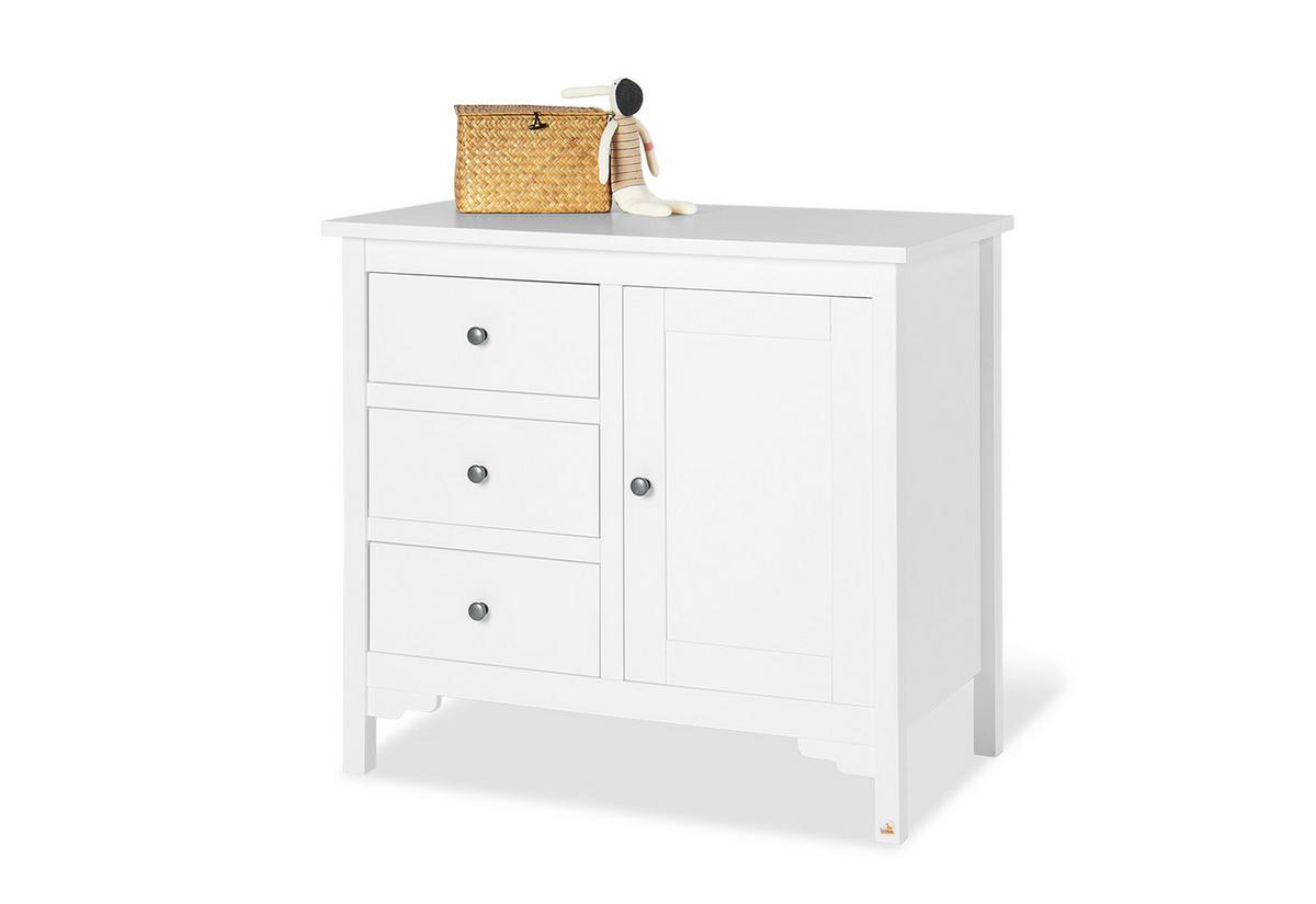 Wickelkommode Chalet - Weiß, Basics, Holz (103/78/103cm) - Pinolino